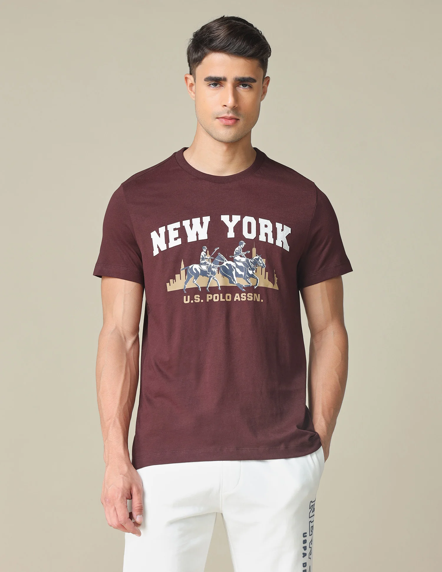 Pure Cotton Graphic Printed T- Shirt - Image 6