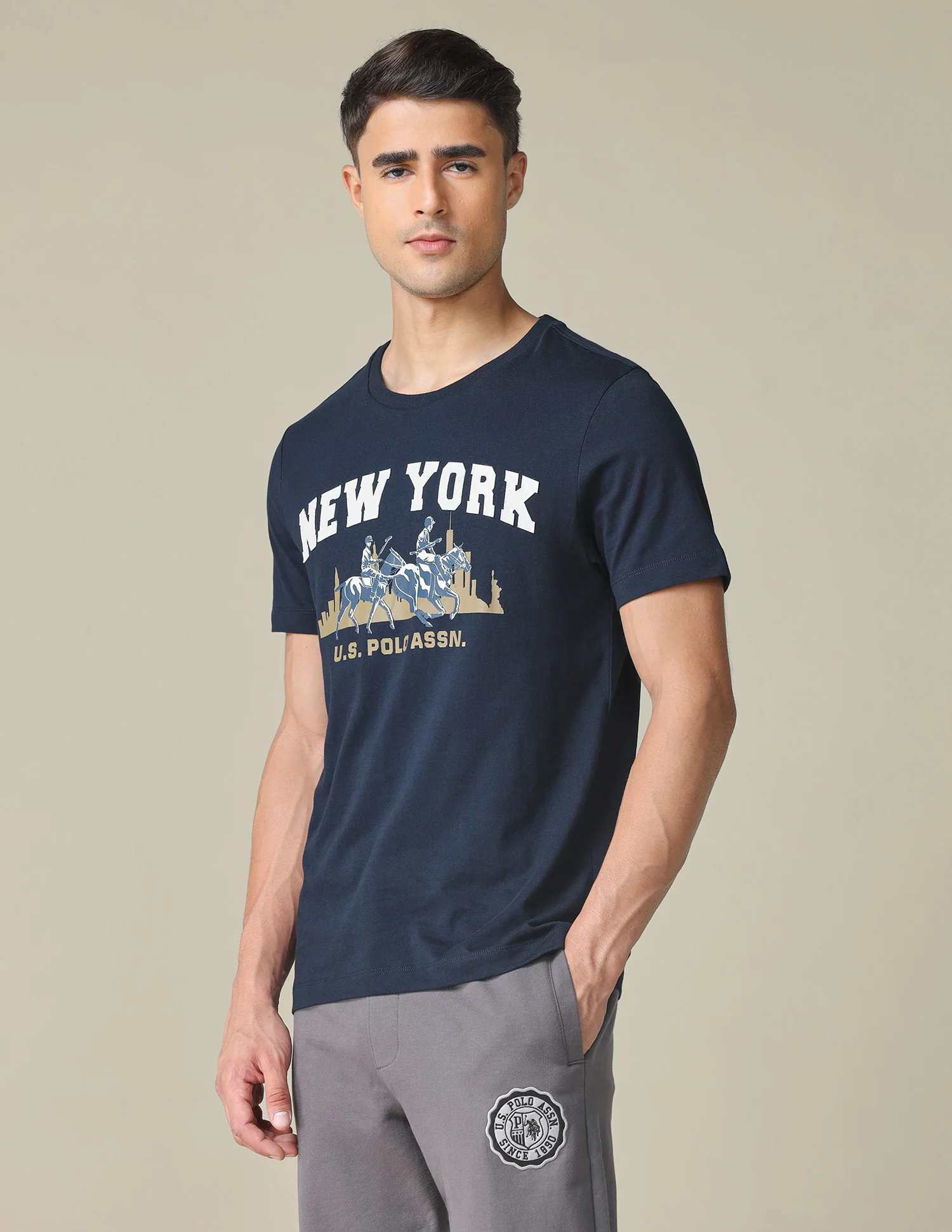 Pure Cotton Graphic Printed T- Shirt - Image 4