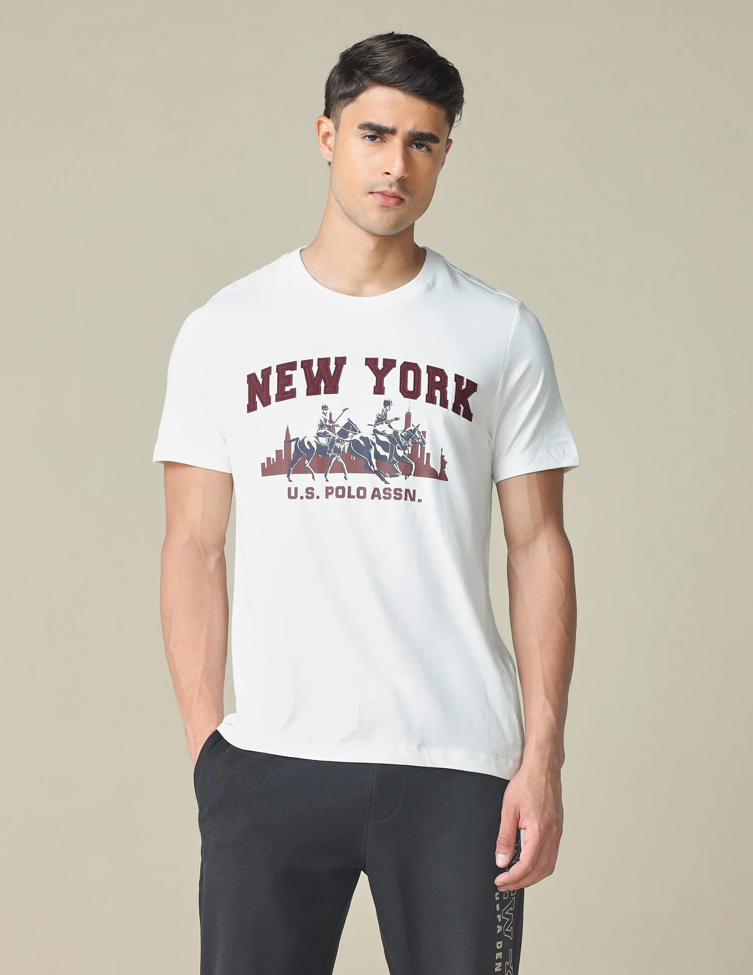 Pure Cotton Graphic Printed T- Shirt - Image 6