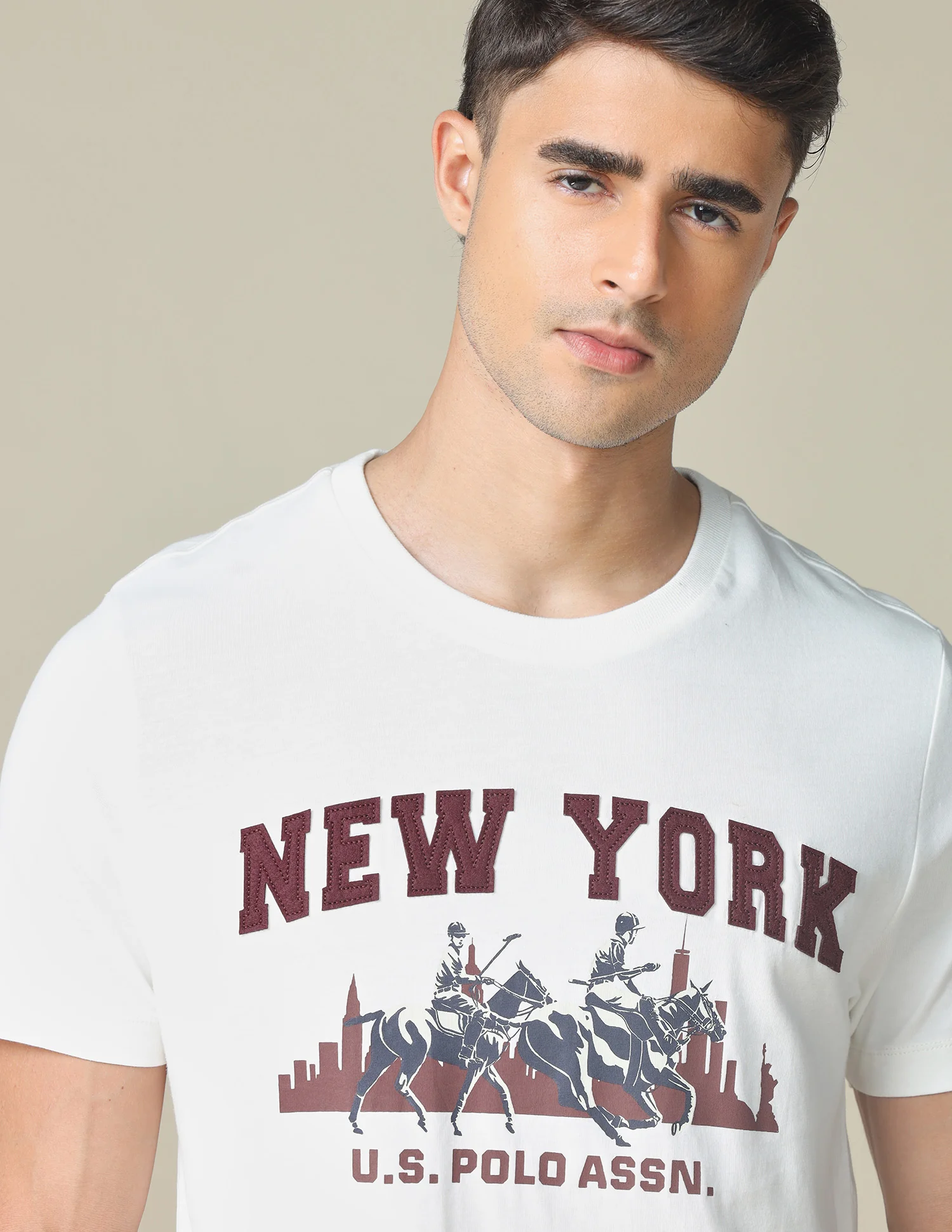 Pure Cotton Graphic Printed T- Shirt - Image 7