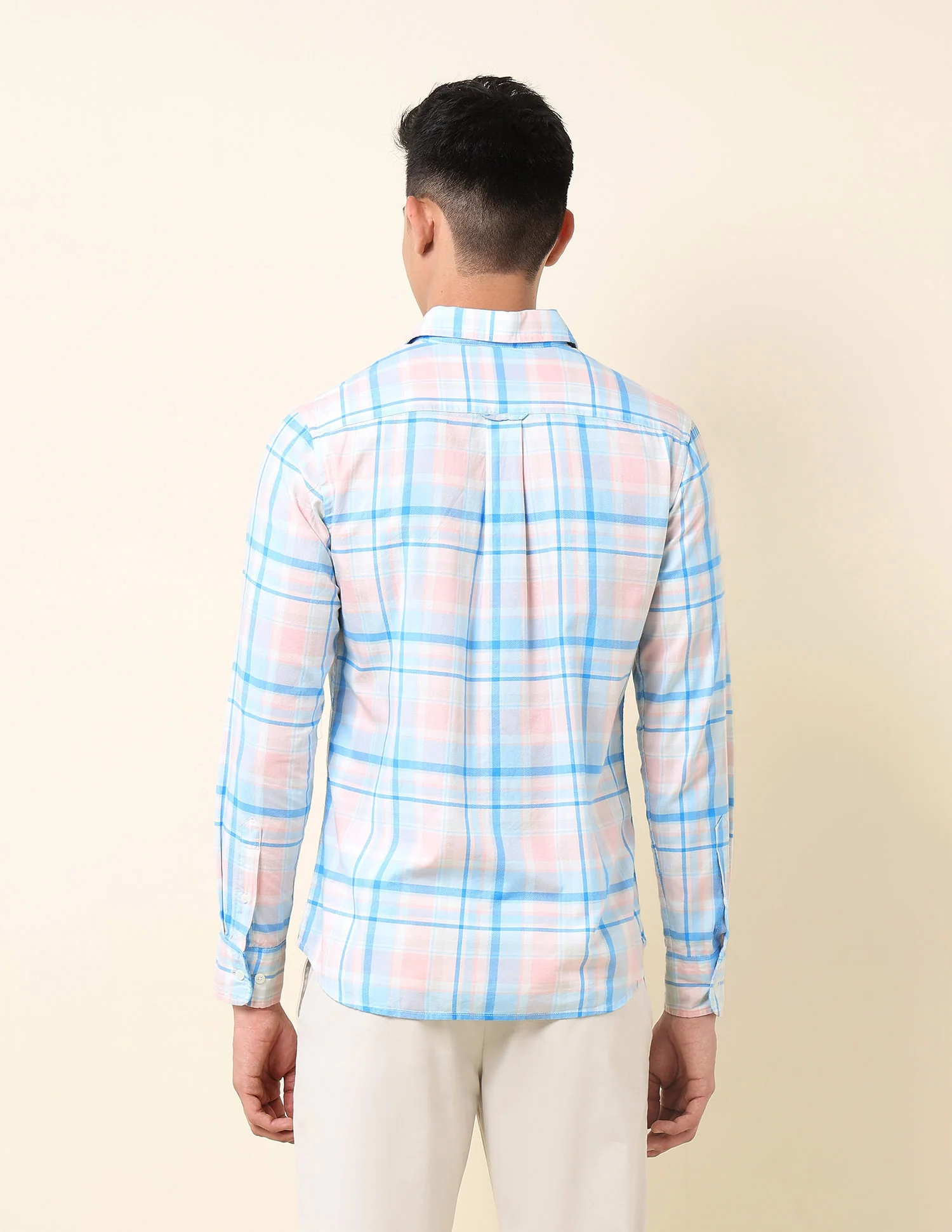 Pure Cotton Grid Tattersall Checked Shirt - Image 5