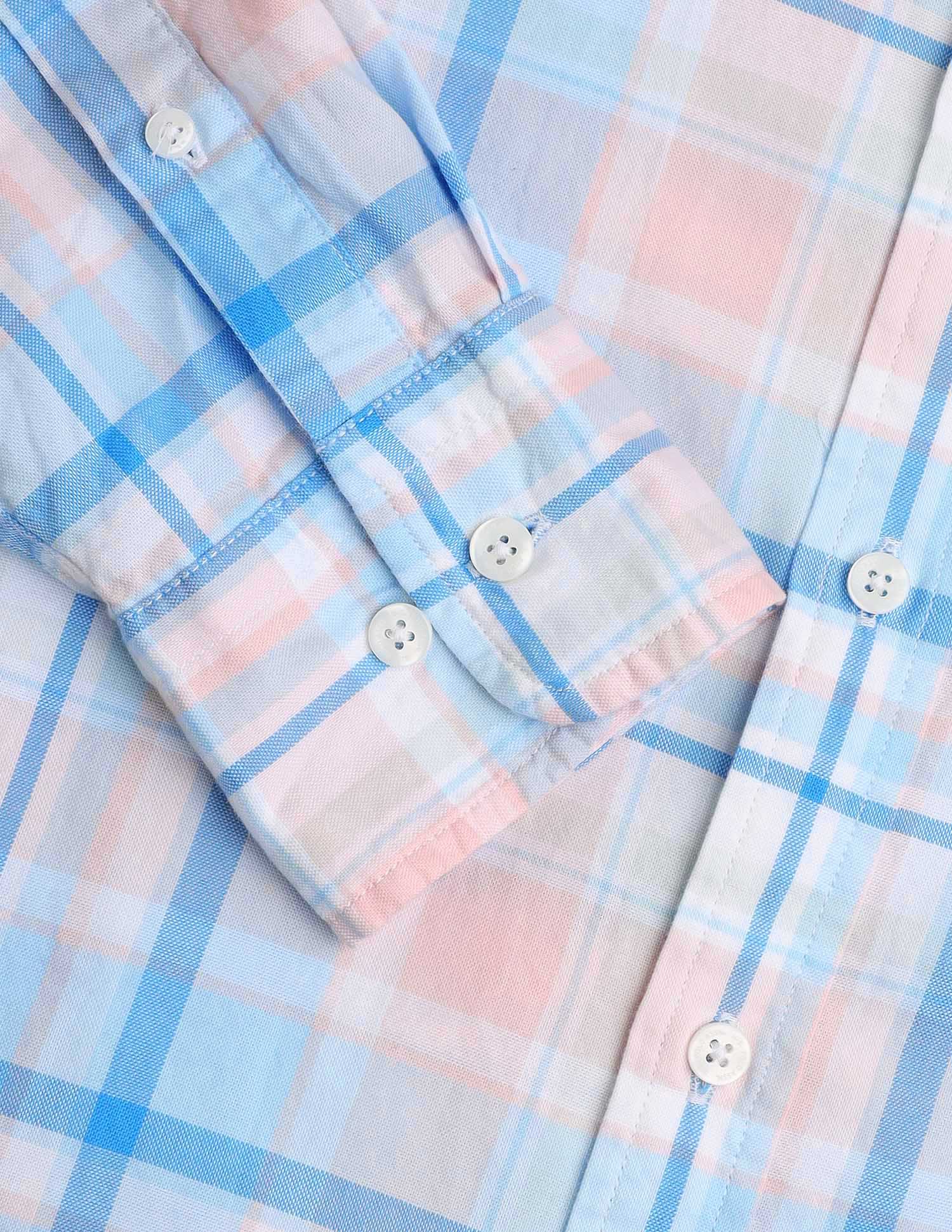 Pure Cotton Grid Tattersall Checked Shirt - Image 8