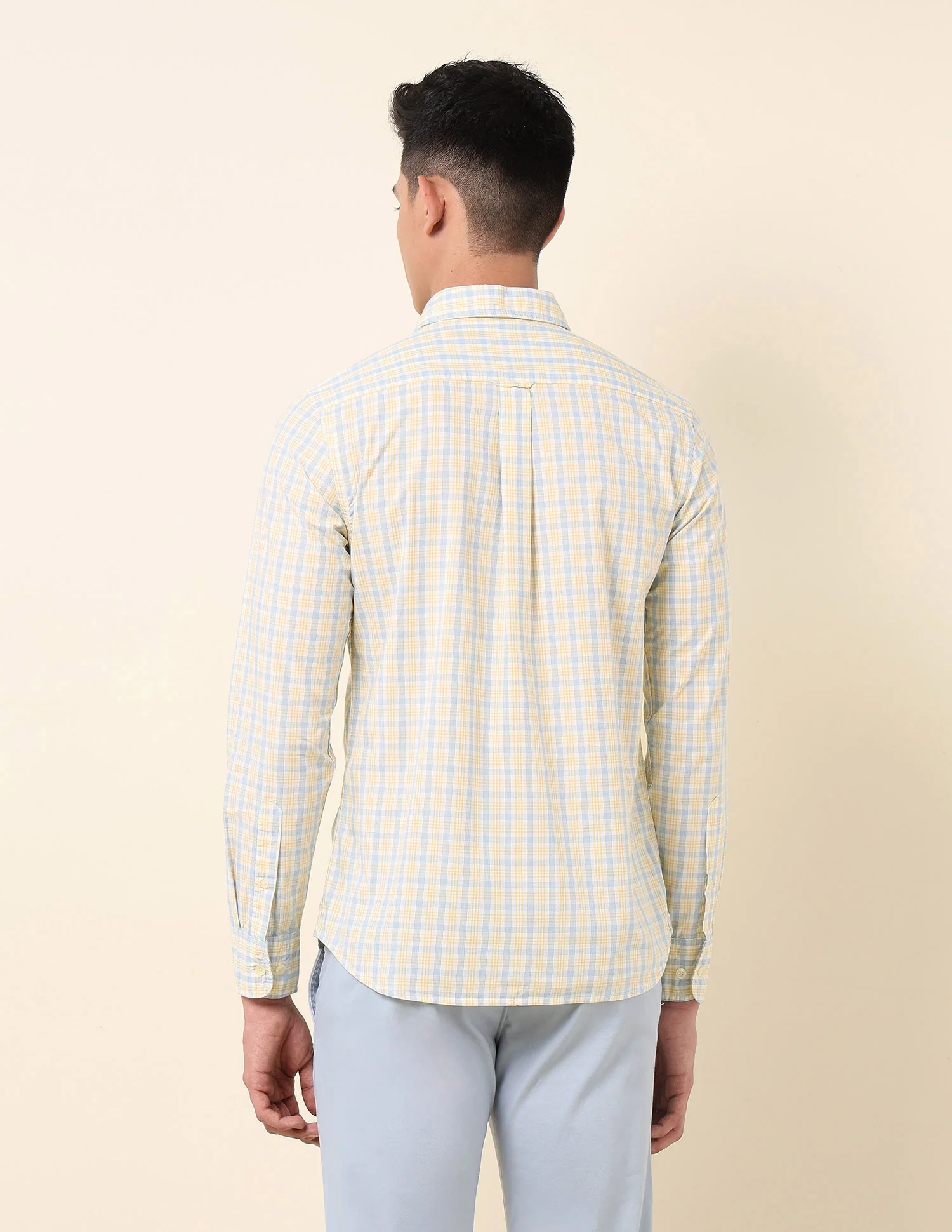 Pure Cotton Grid Tattersall Checked Shirt - Image 5