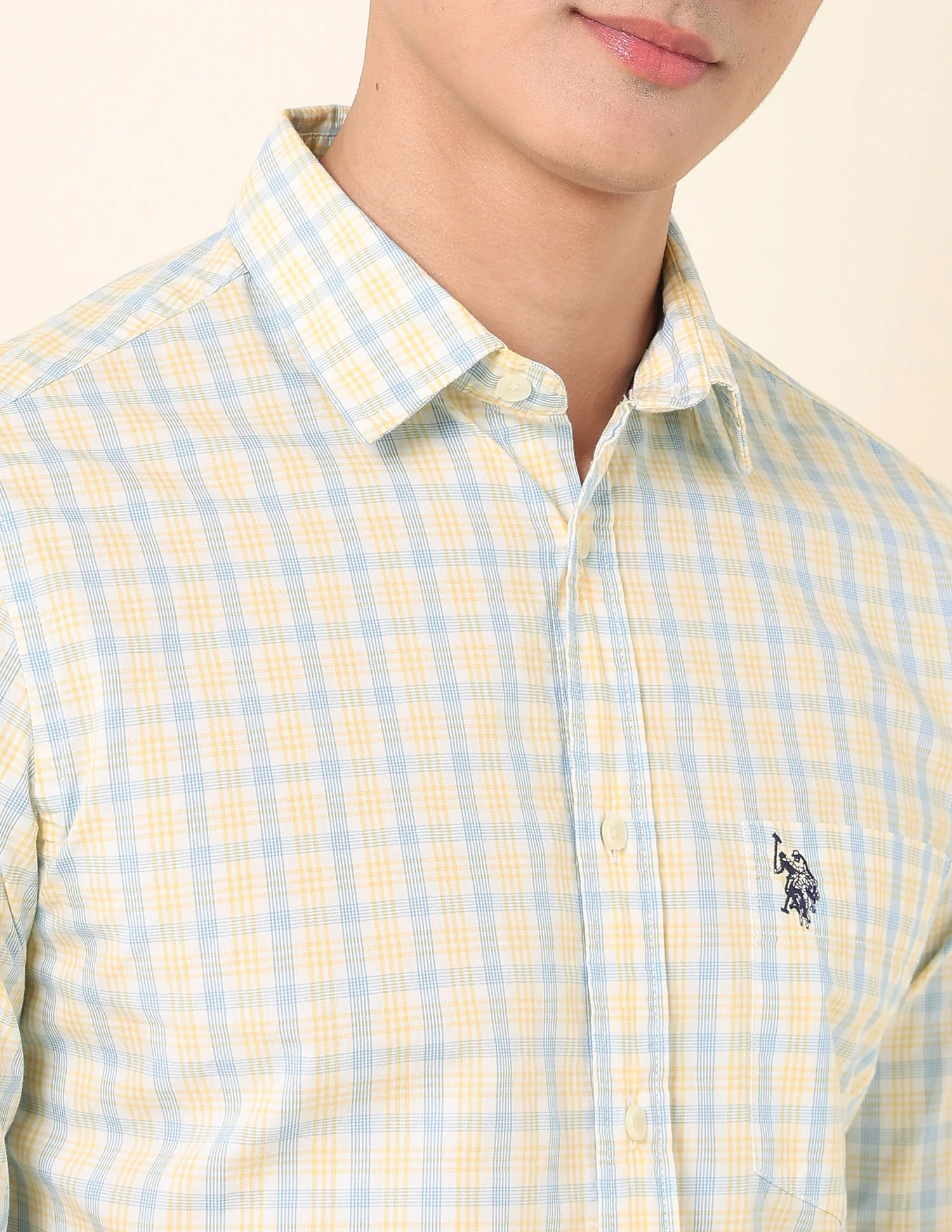 Pure Cotton Grid Tattersall Checked Shirt - Image 7