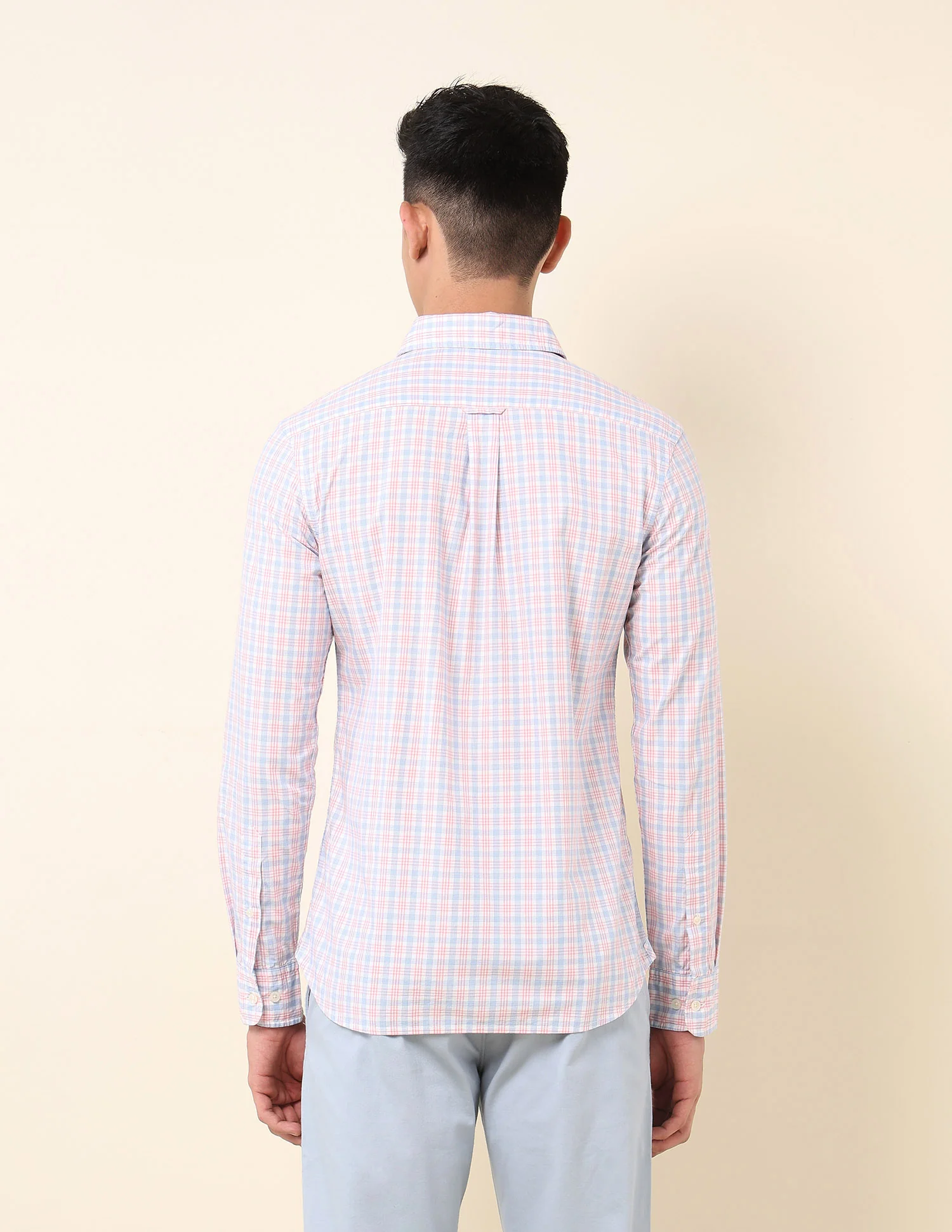 Pure Cotton Grid Tattersall Checked Shirt - Image 5