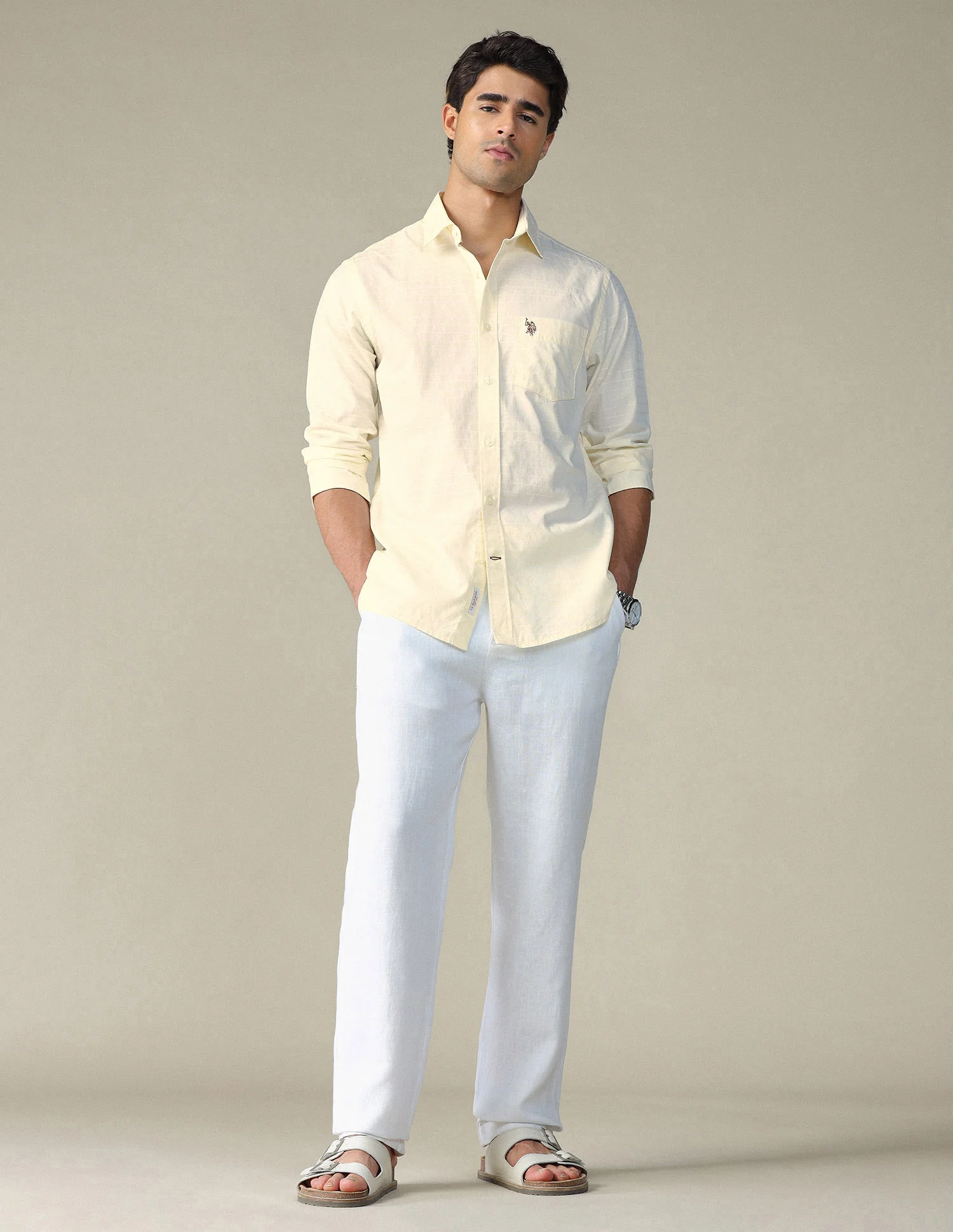 Pure Cotton Horizontal Striped Shirt - Image 3