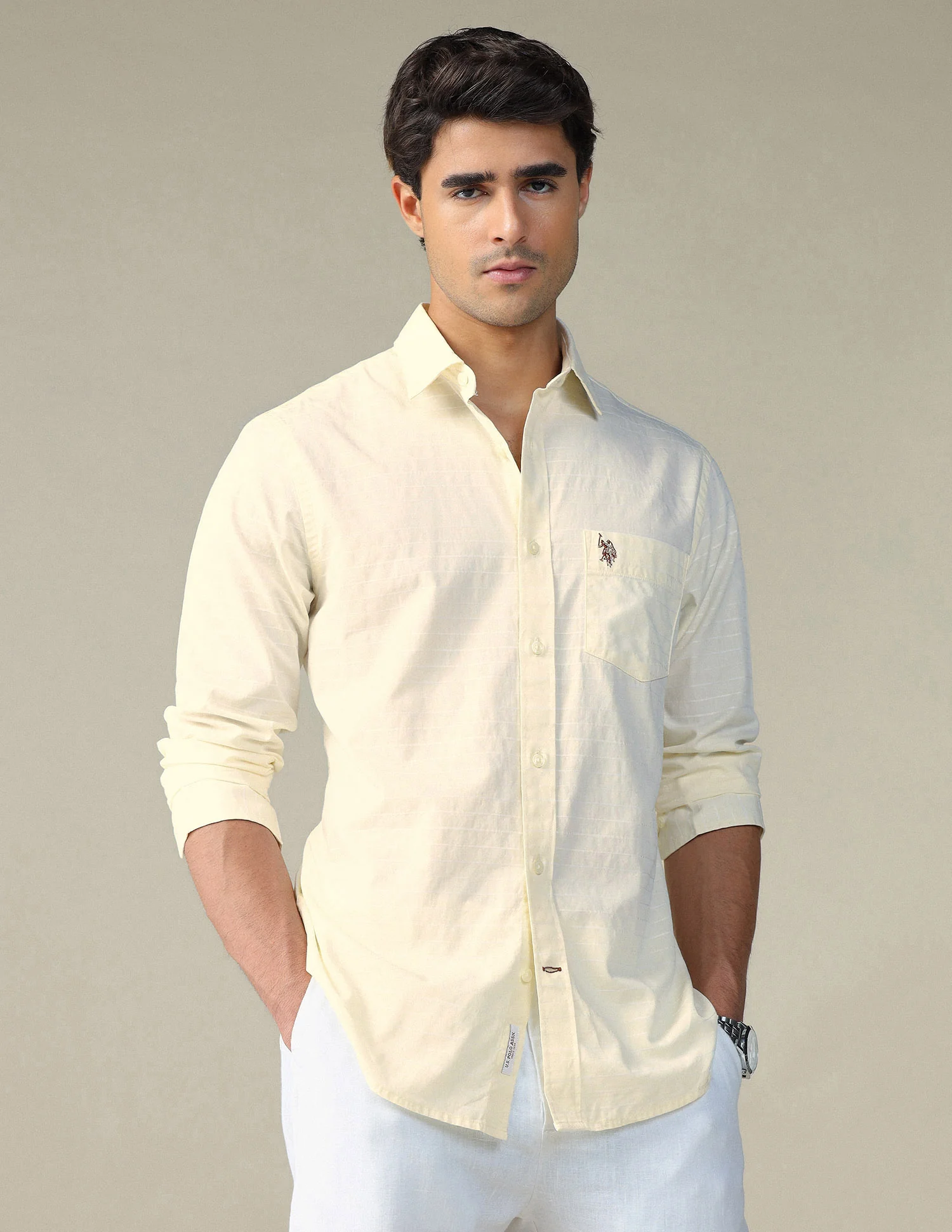 Pure Cotton Horizontal Striped Shirt - Image 6