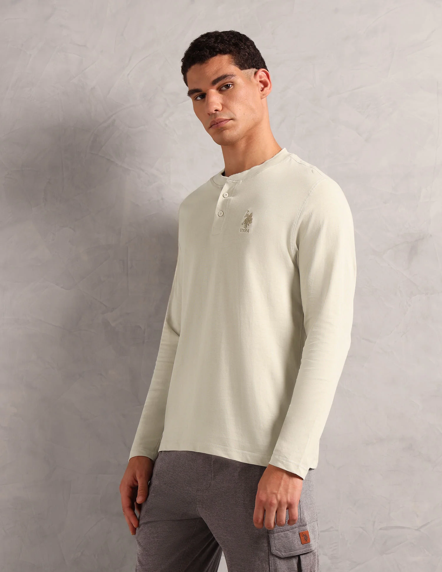 Pure Cotton I694 Lounge Henley T-Shirt - Pack Of 1 - Image 4
