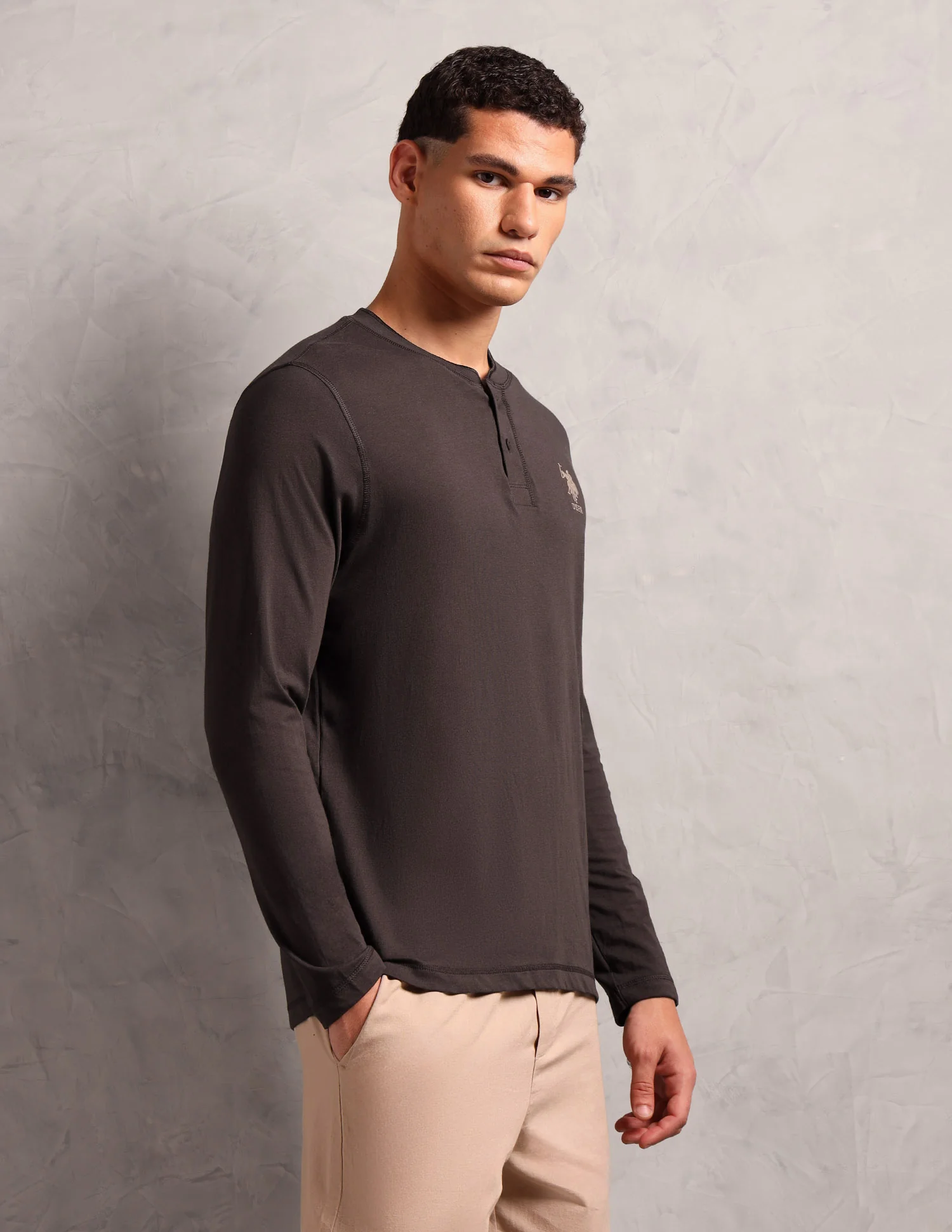 Pure Cotton I694 Lounge Henley T-Shirt - Pack Of 1 - Image 4