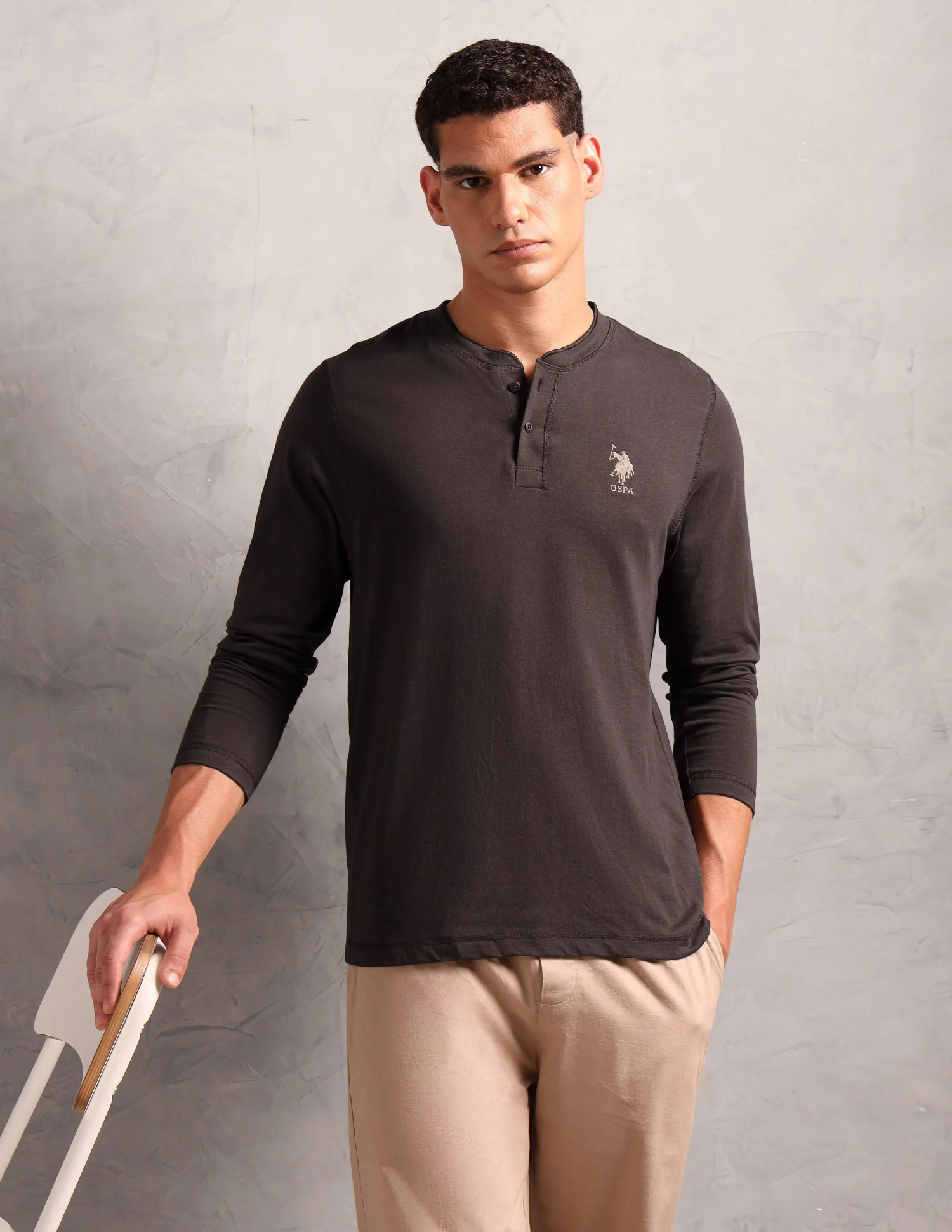 Pure Cotton I694 Lounge Henley T-Shirt - Pack Of 1 - Image 8