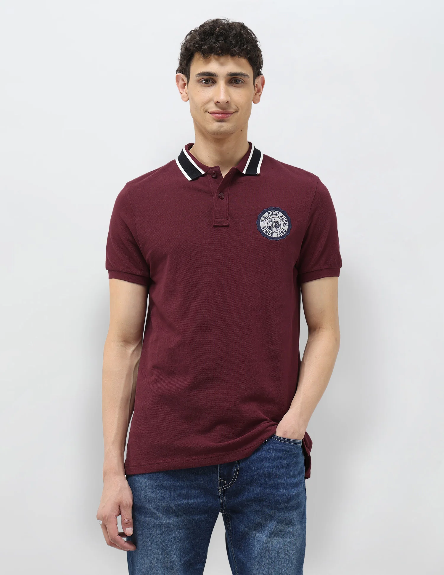 Pure Cotton Muscle Fit Polo Shirt - Image 6