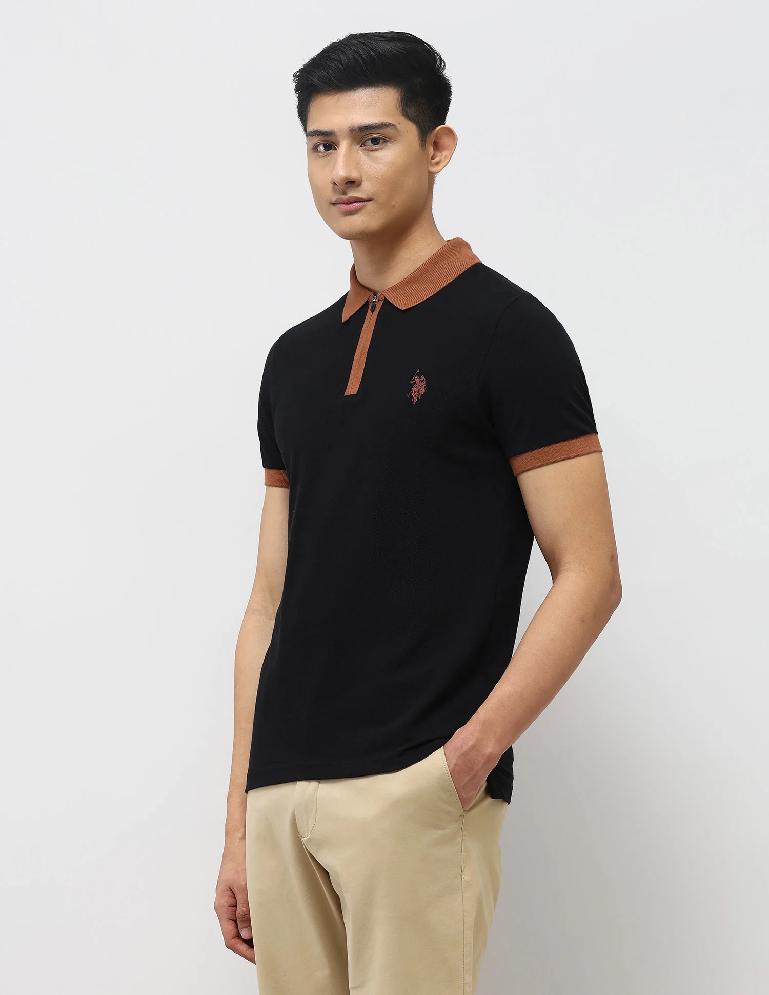 Pure Cotton Muscle Fit Polo Shirt - Image 4