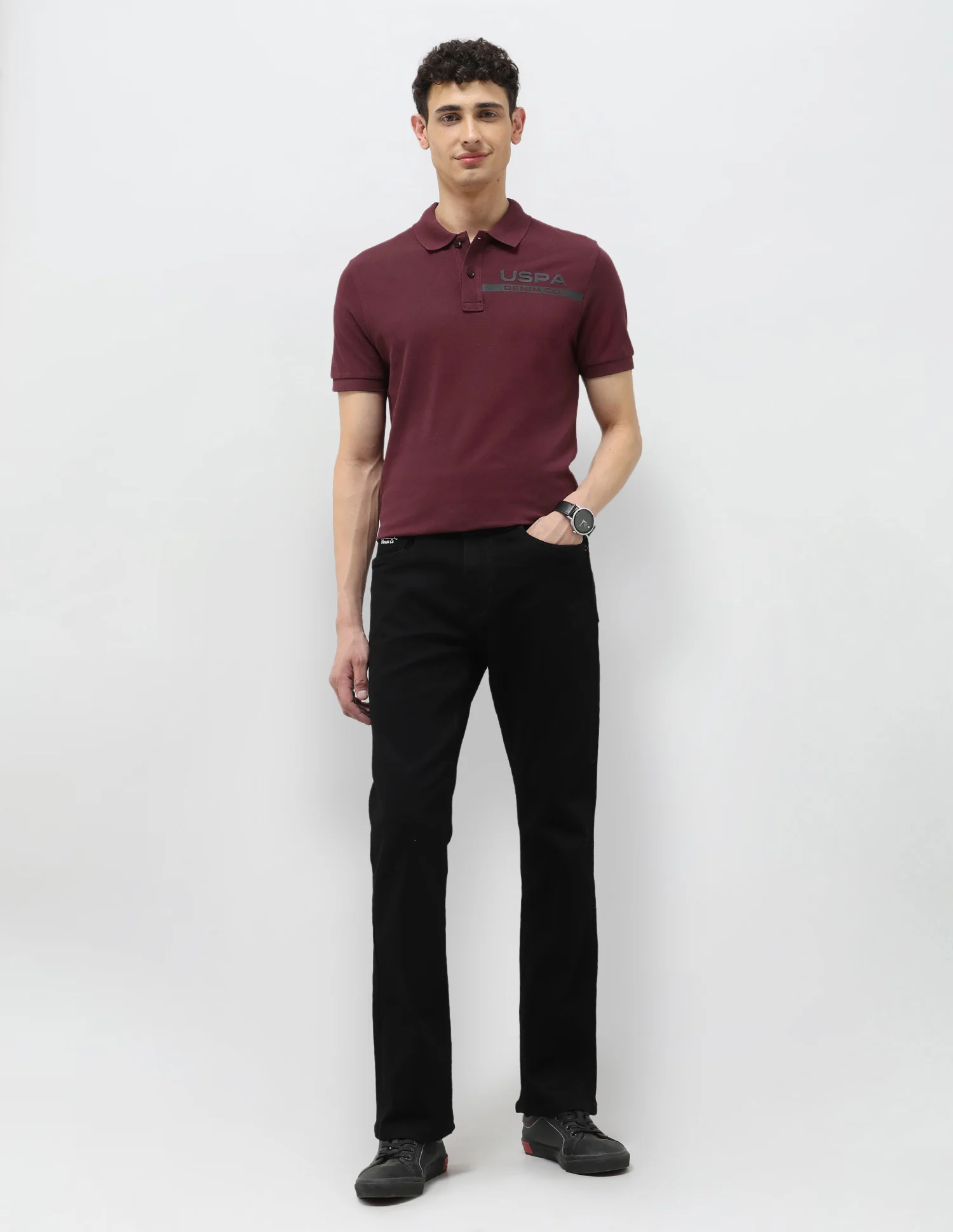 Pure Cotton Muscle Fit Polo Shirt - Image 3