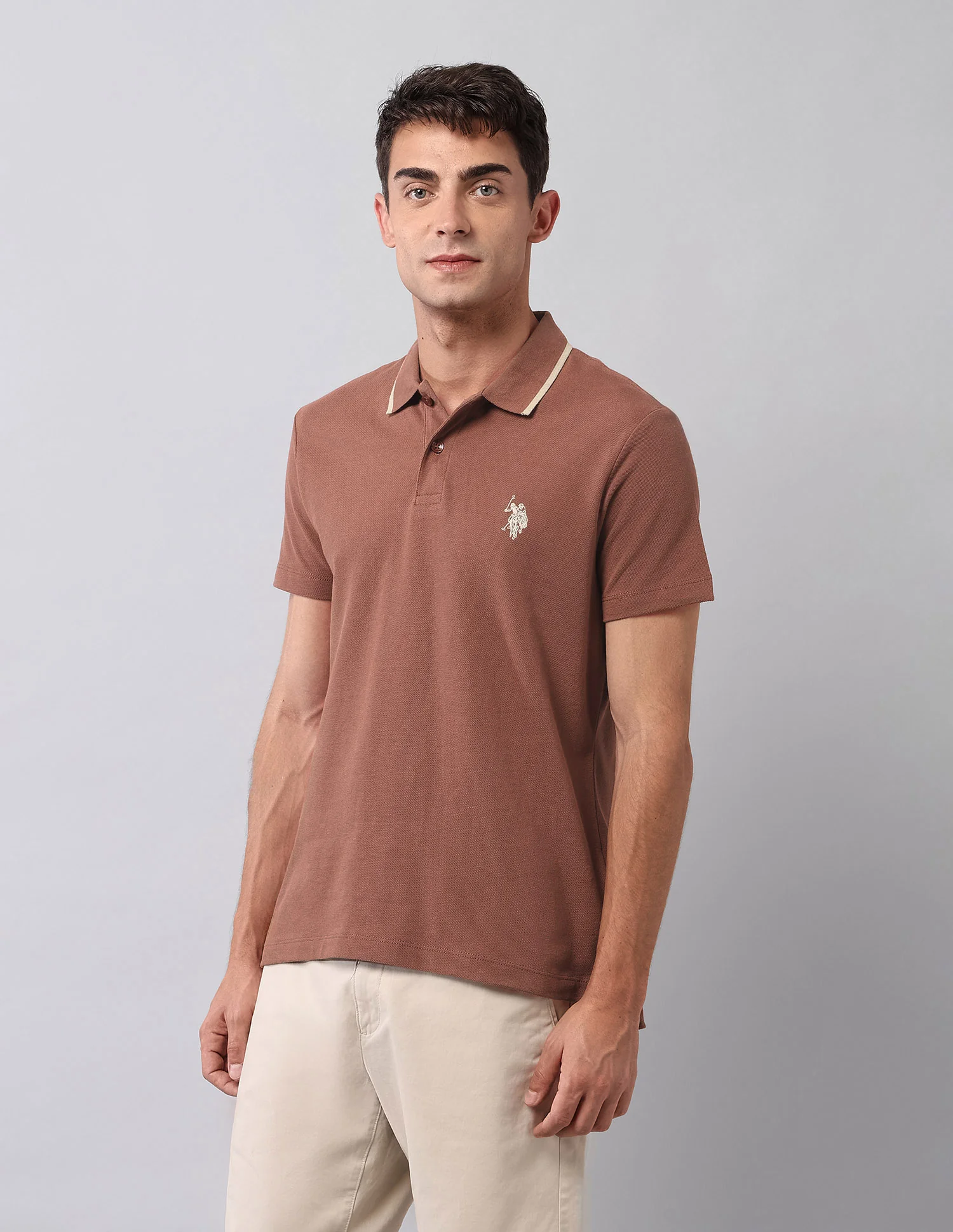 Pure Cotton Muscle Fit Polo Shirt - Image 4