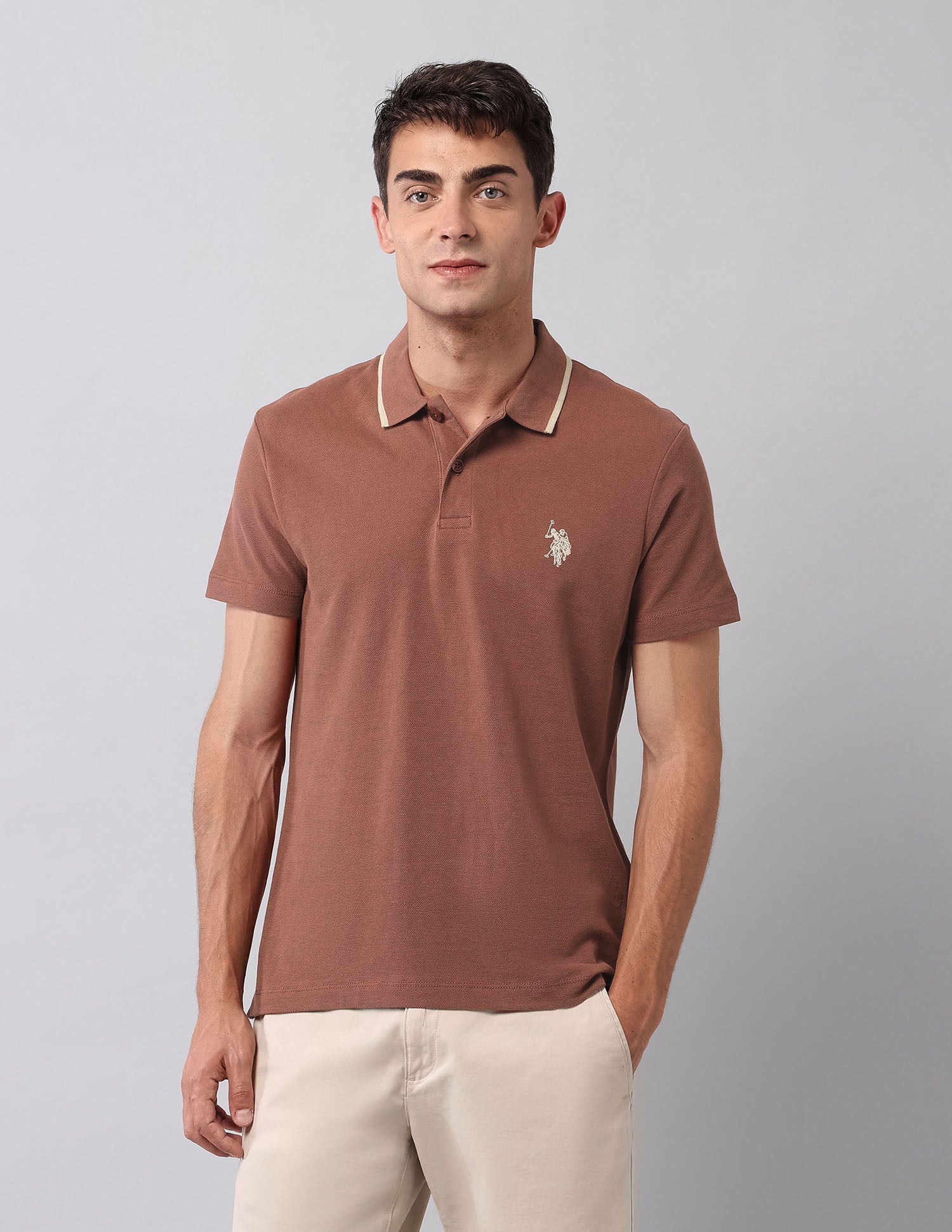 Pure Cotton Muscle Fit Polo Shirt - Image 6