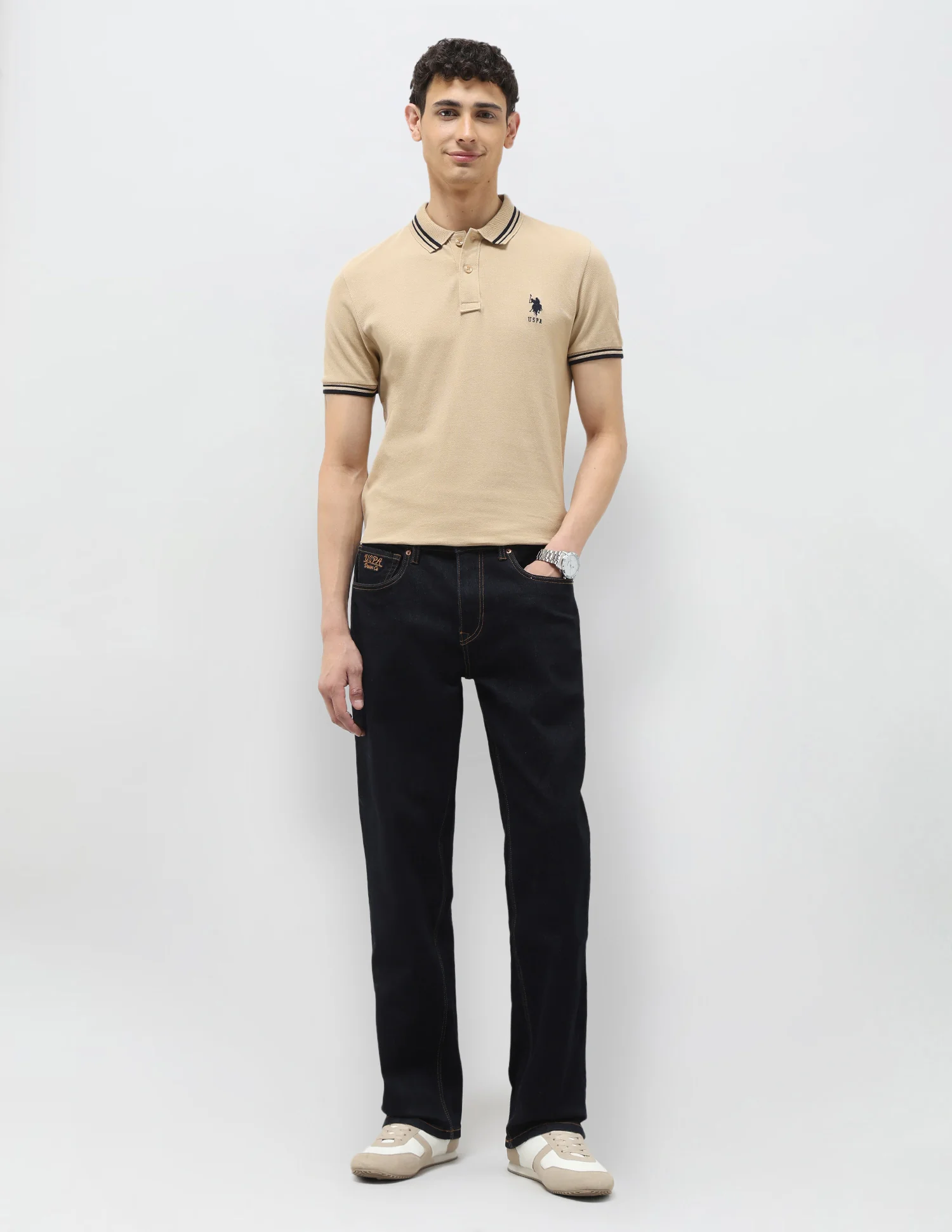 Pure Cotton Muscle Fit Polo Shirt - Image 3