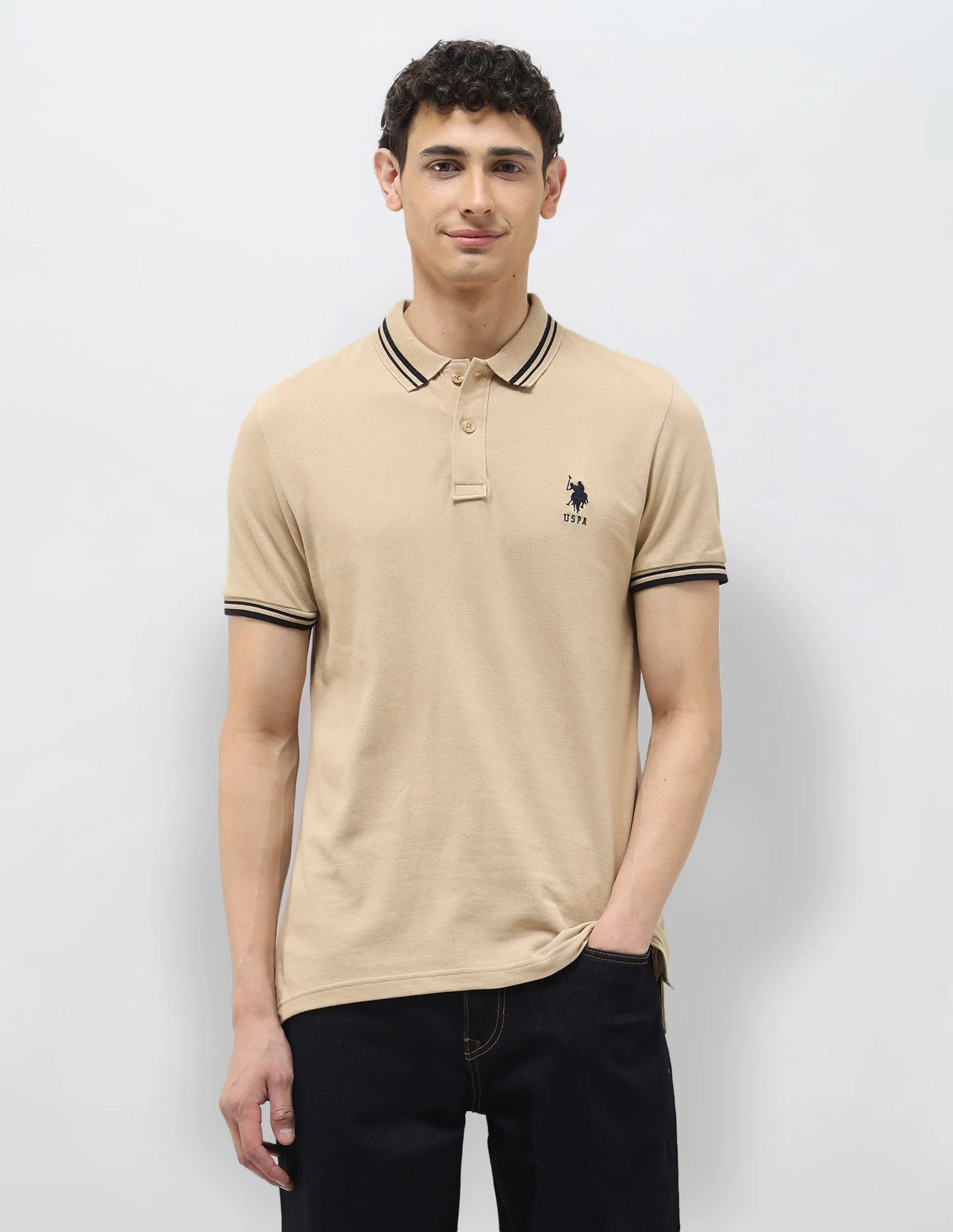 Pure Cotton Muscle Fit Polo Shirt - Image 6