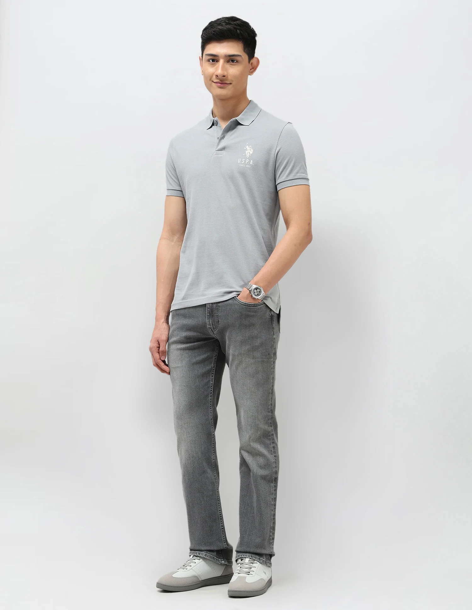 Pure Cotton Muscle Fit Polo Shirt - Image 3