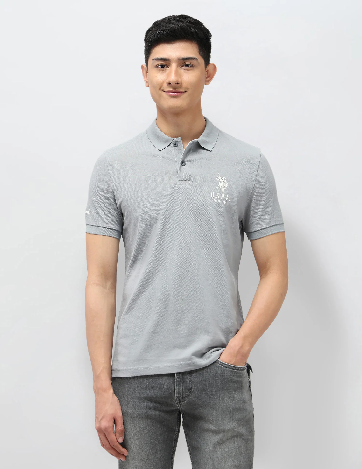 Pure Cotton Muscle Fit Polo Shirt - Image 6