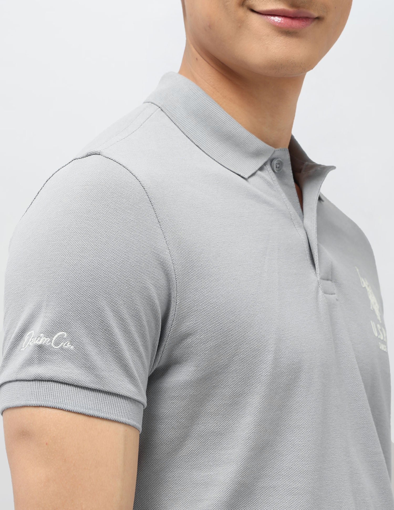 Pure Cotton Muscle Fit Polo Shirt - Image 8