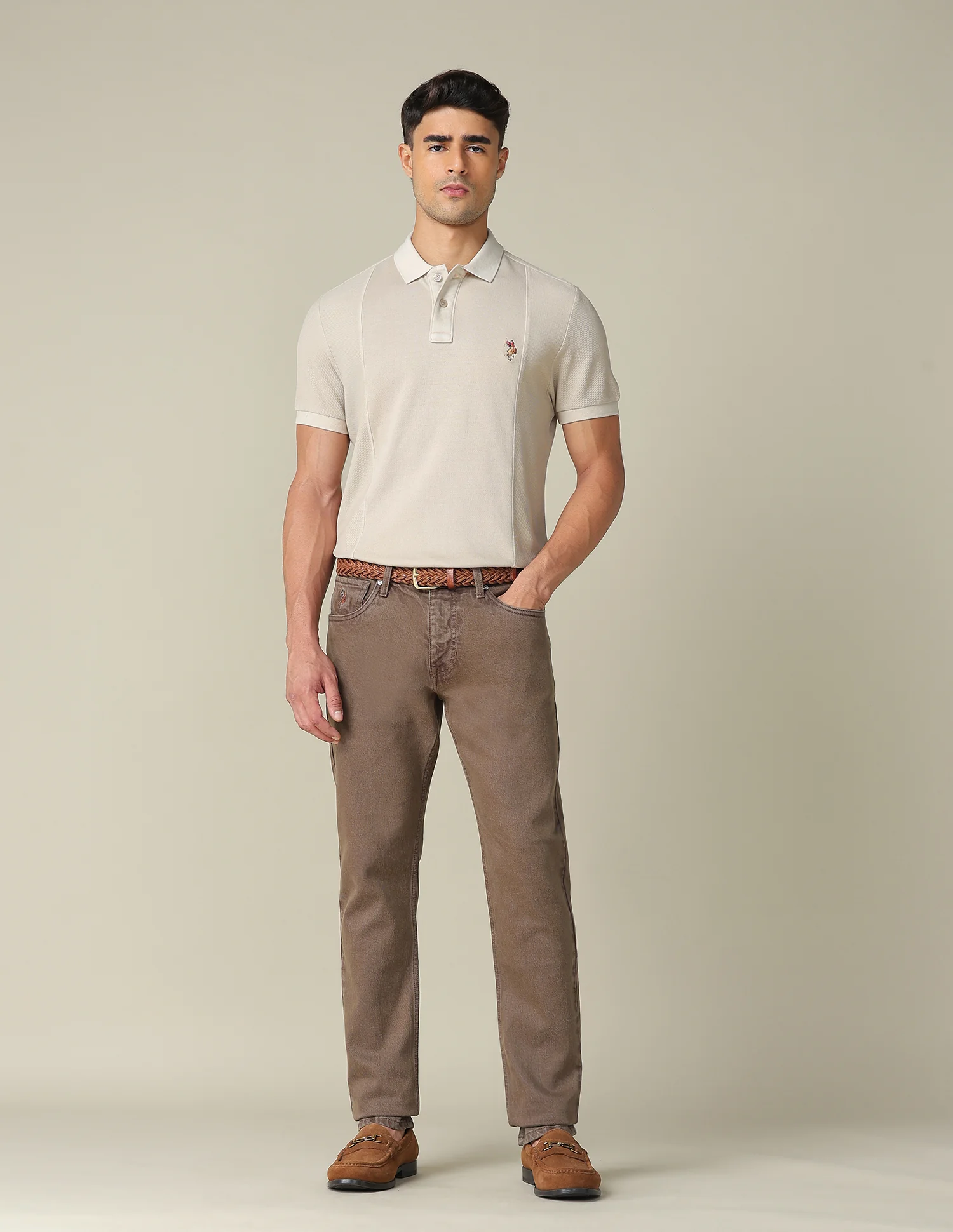 Pure Cotton Muscle Fit Polo Shirt - Image 3
