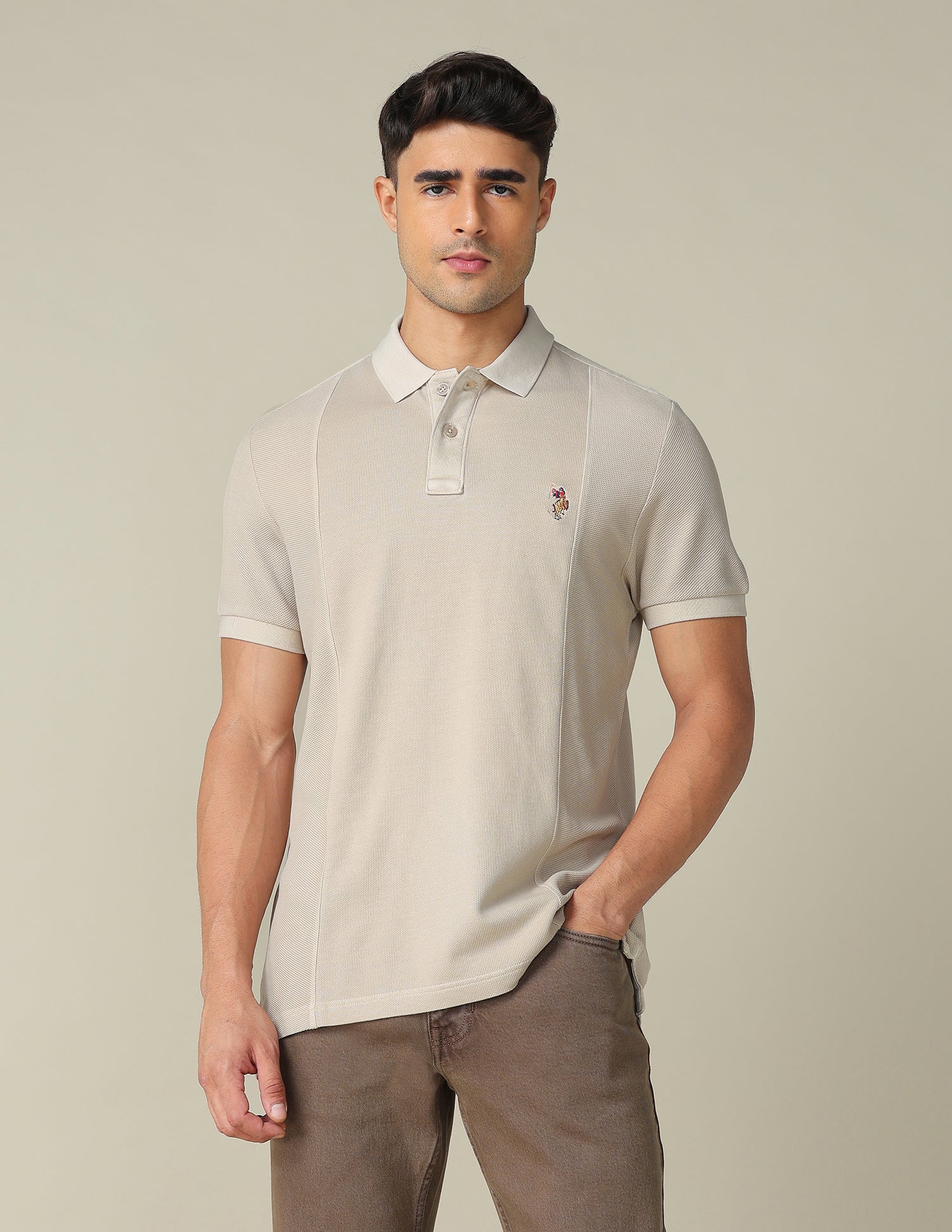 Pure Cotton Muscle Fit Polo Shirt - Image 6