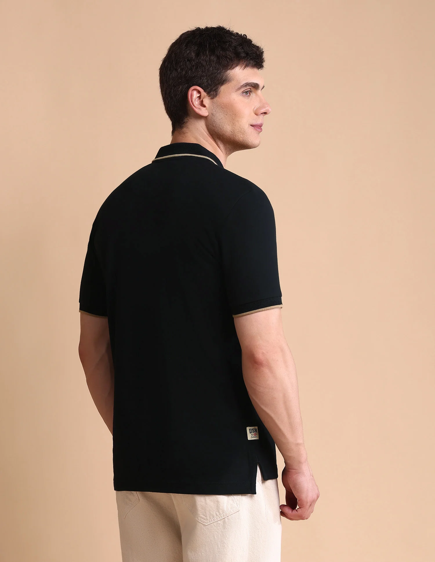 Pure Cotton Muscle Fit Polo Shirt - Image 5