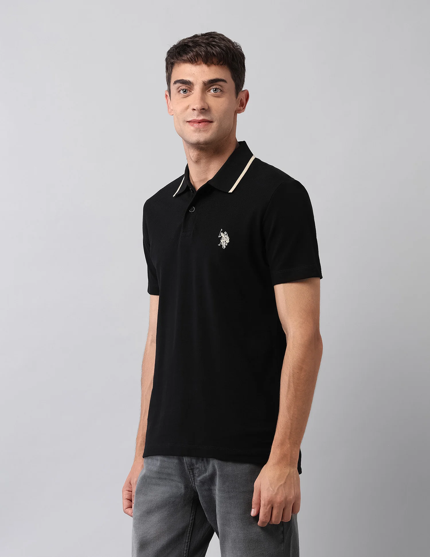Pure Cotton Muscle Fit Polo Shirt - Image 4