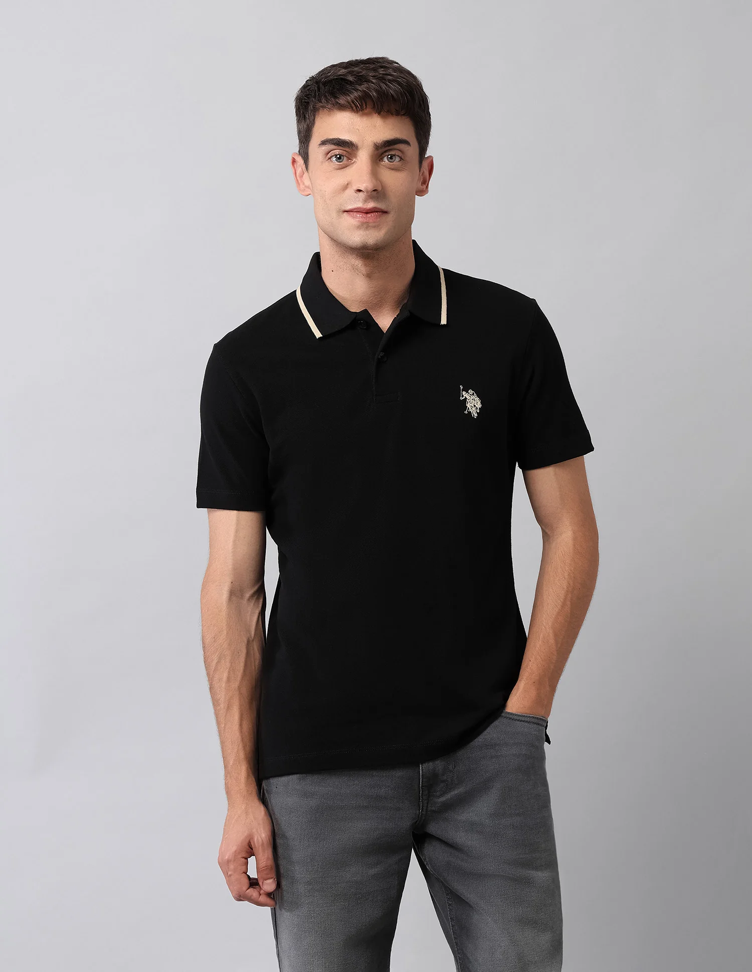 Pure Cotton Muscle Fit Polo Shirt - Image 6