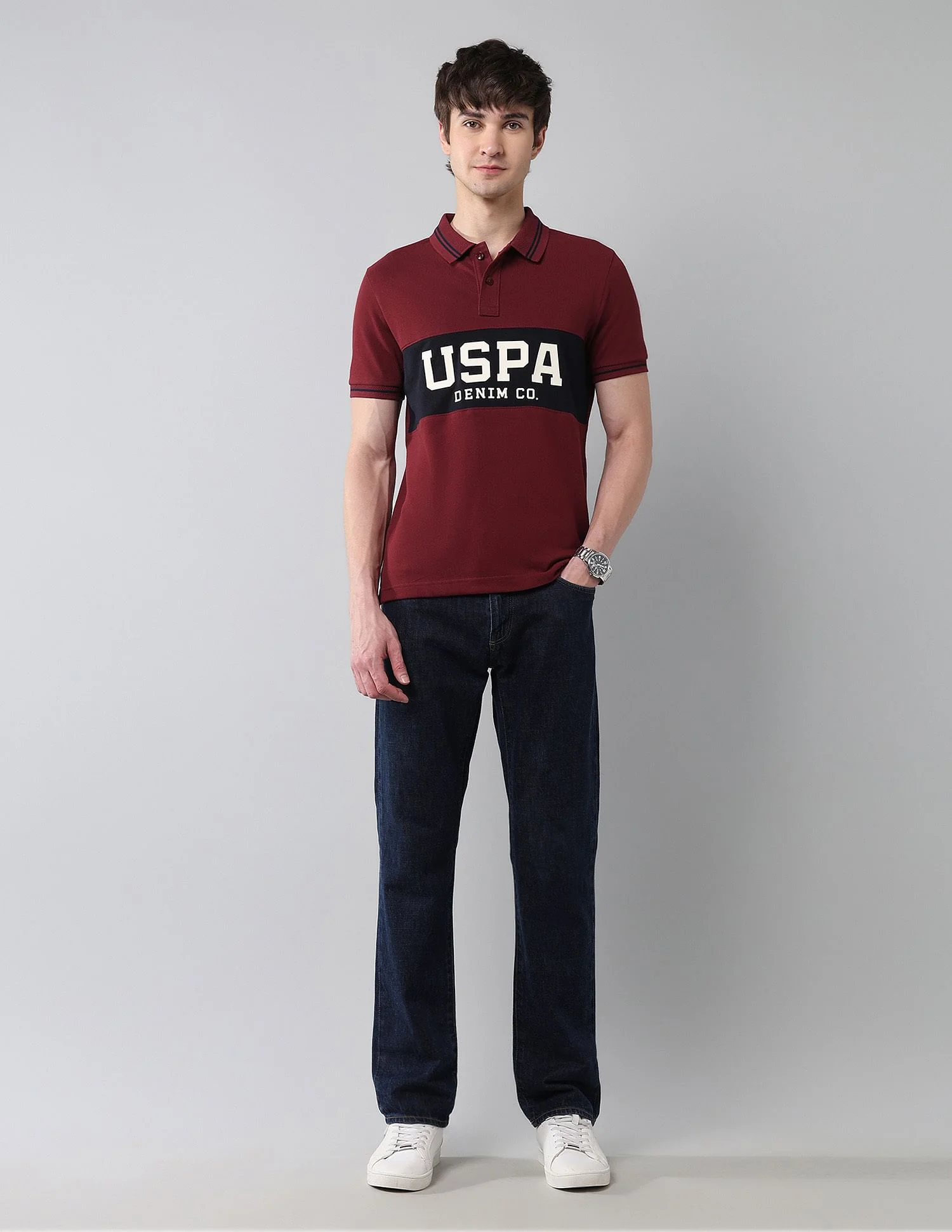 Pure Cotton Muscle Fit Polo Shirt - Image 3