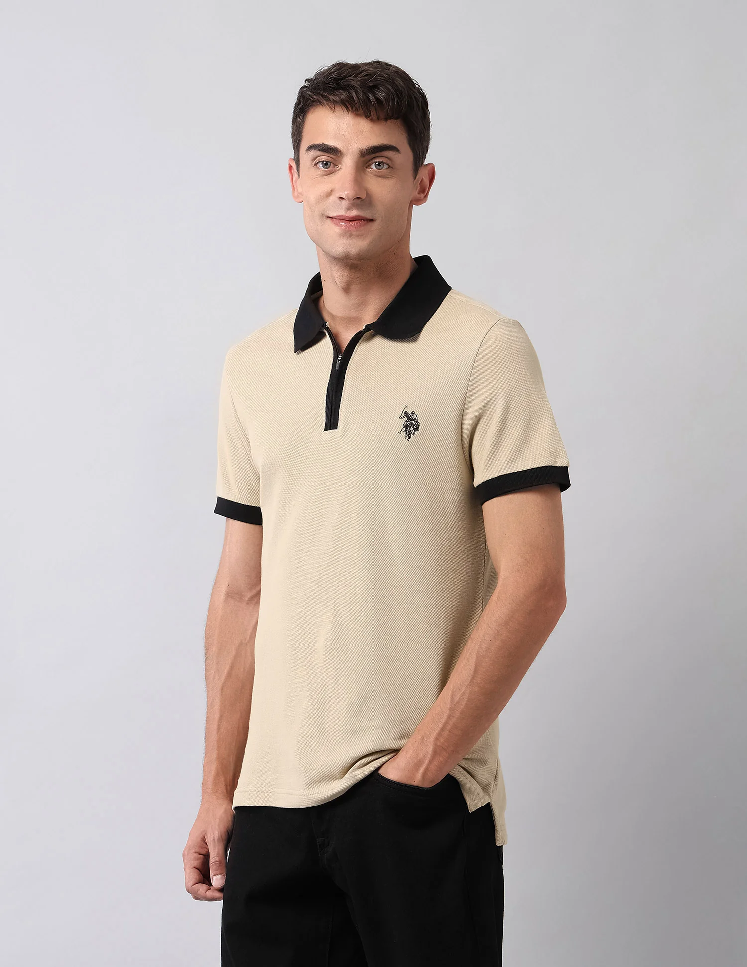 Pure Cotton Muscle Fit Polo Shirt - Image 4