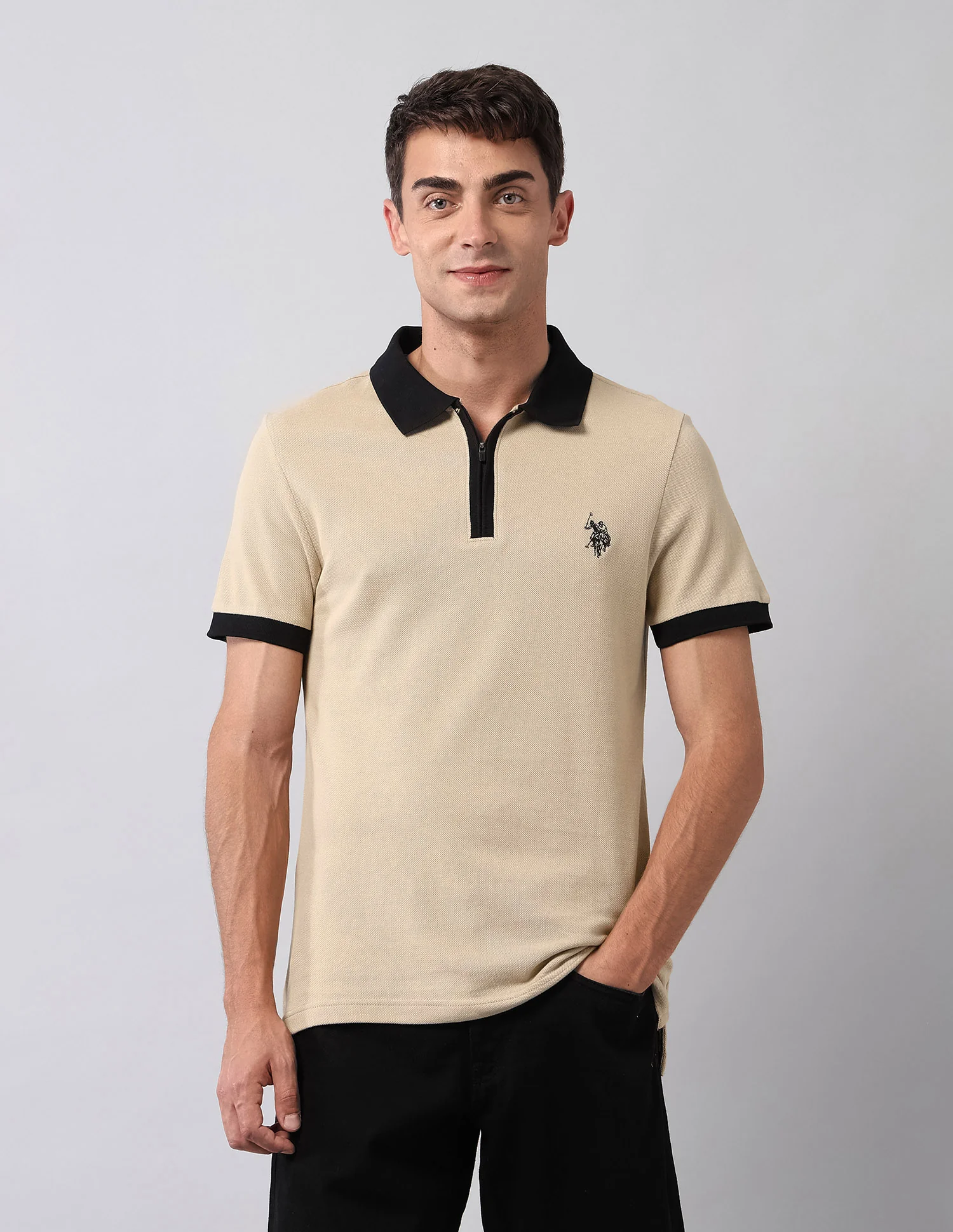 Pure Cotton Muscle Fit Polo Shirt - Image 6