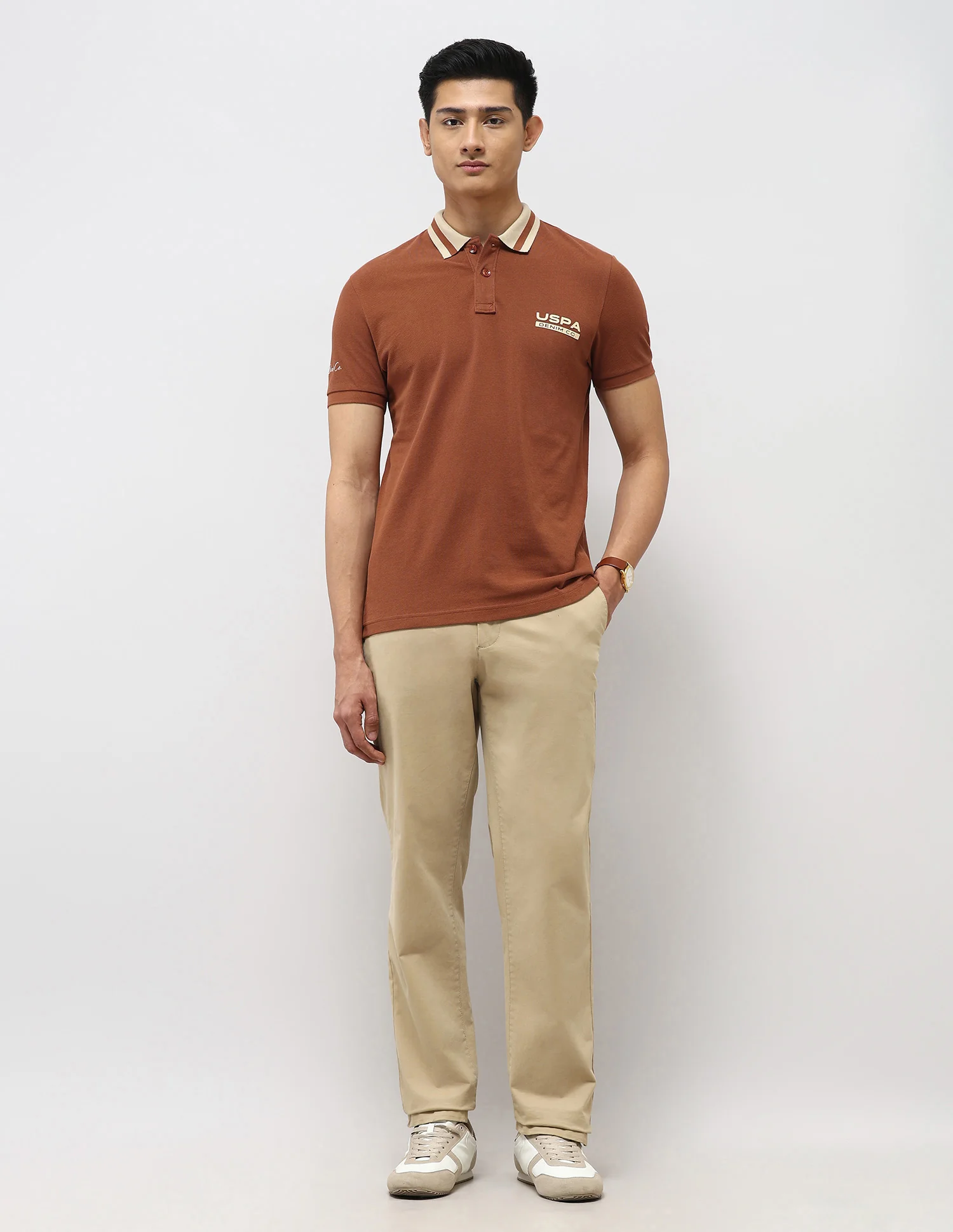 Pure Cotton Muscle Fit Polo Shirt - Image 3