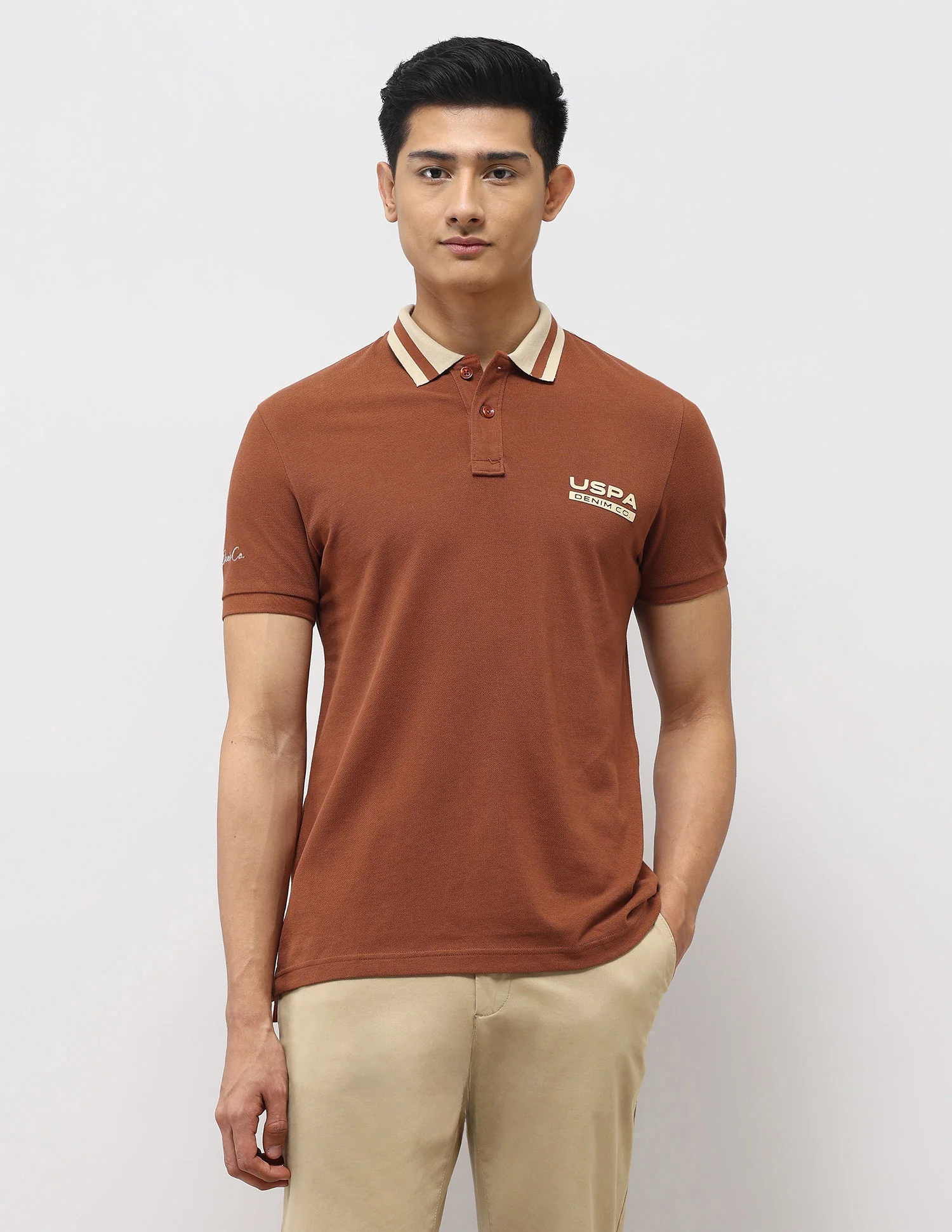 Pure Cotton Muscle Fit Polo Shirt - Image 6