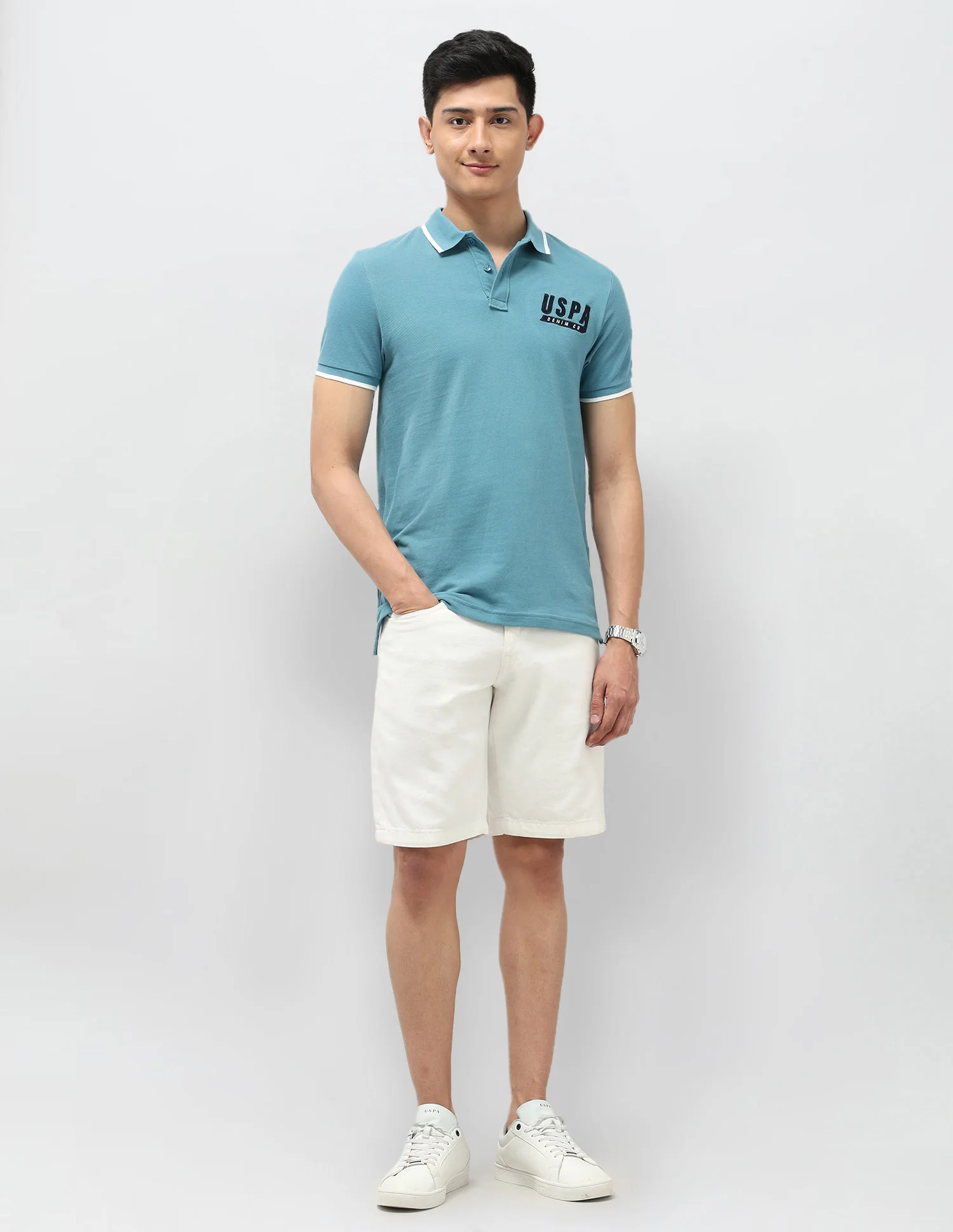 Pure Cotton Muscle Fit Polo Shirt - Image 3