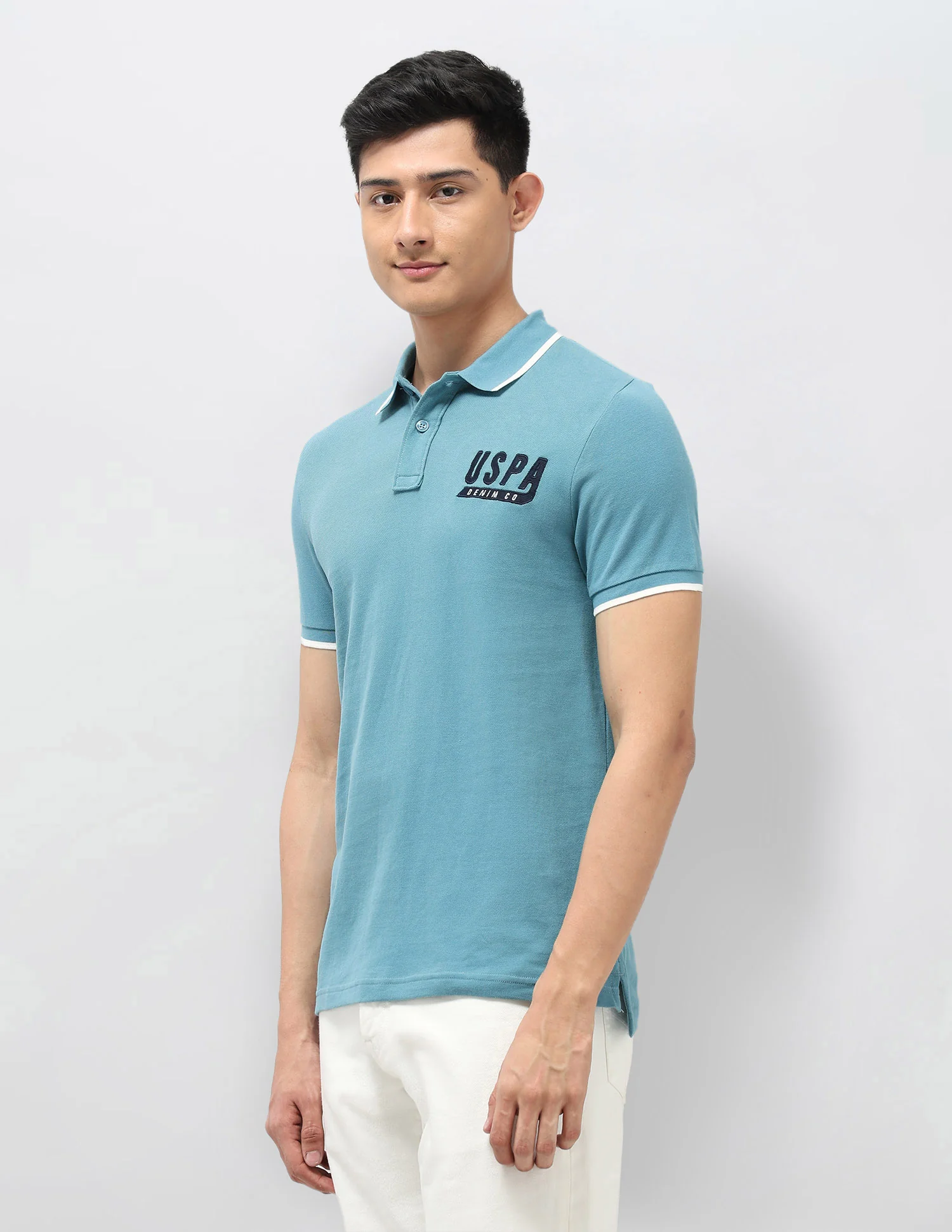 Pure Cotton Muscle Fit Polo Shirt - Image 4