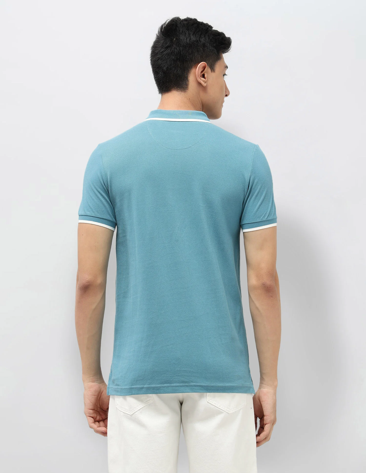 Pure Cotton Muscle Fit Polo Shirt - Image 5