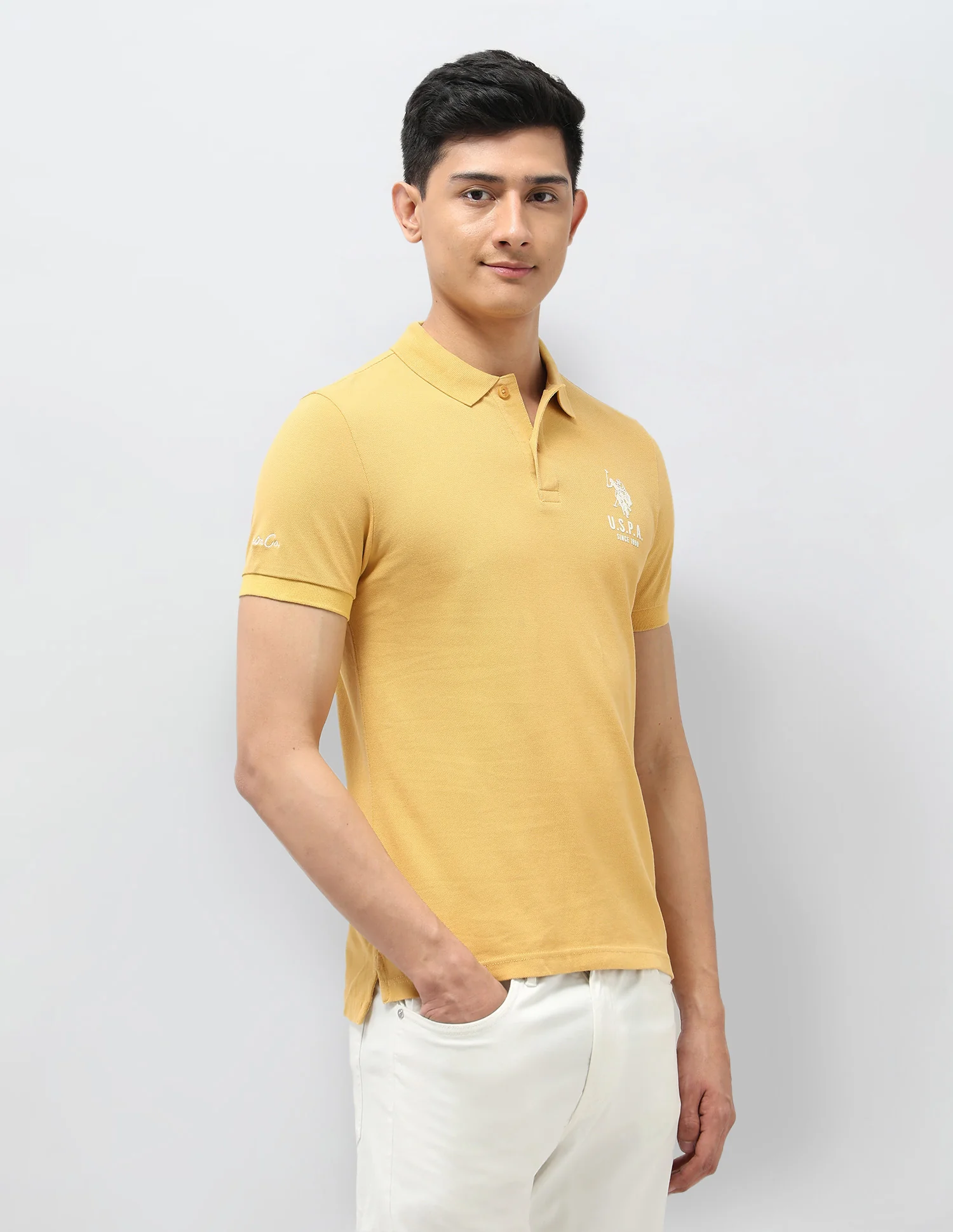Pure Cotton Muscle Fit Polo Shirt - Image 4