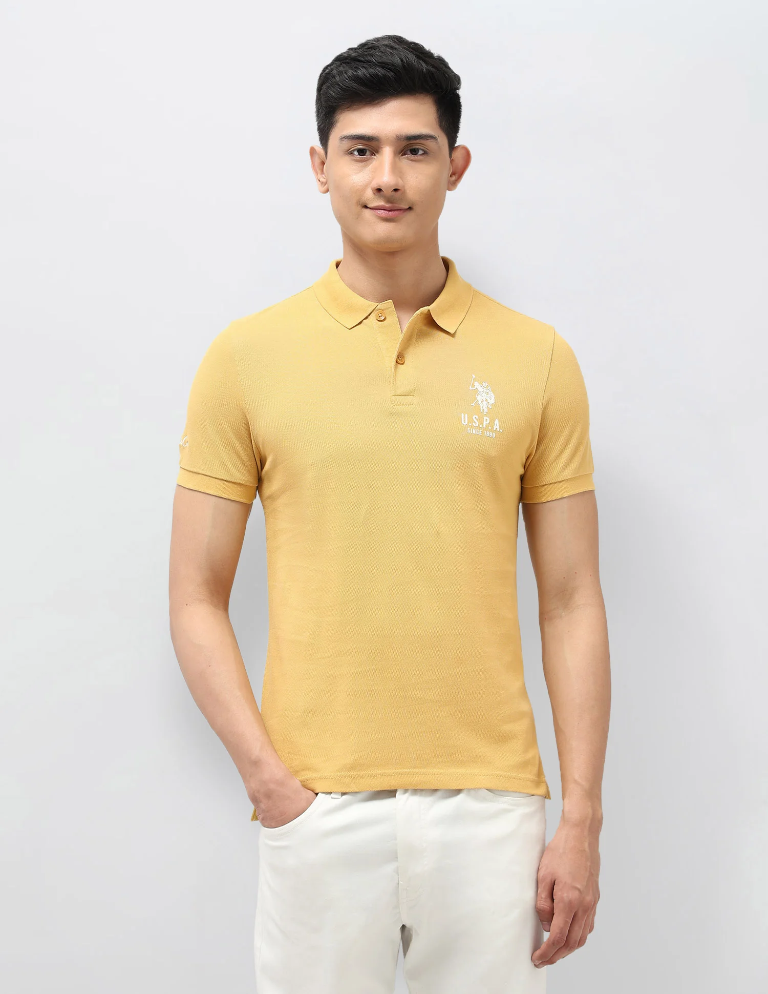 Pure Cotton Muscle Fit Polo Shirt - Image 6