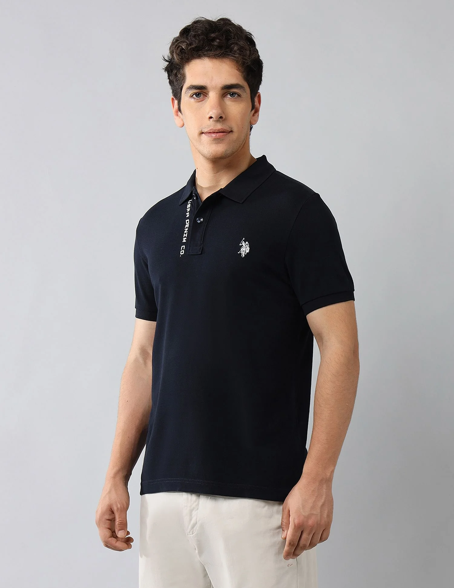 Pure Cotton Muscle Fit Polo Shirt - Image 4