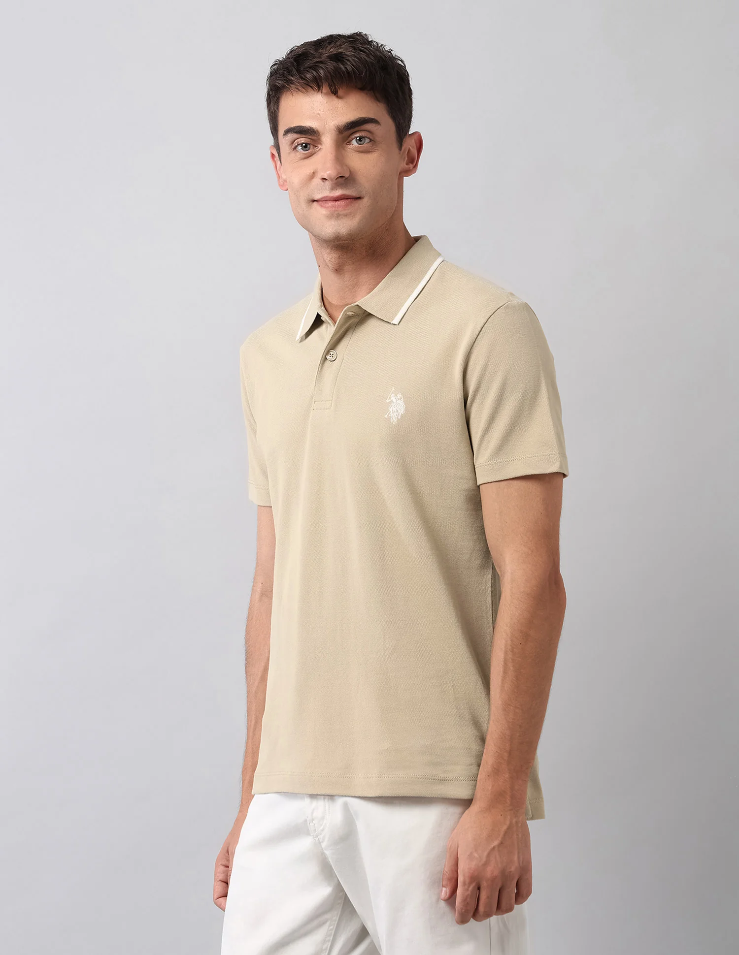 Pure Cotton Muscle Fit Polo Shirt - Image 4