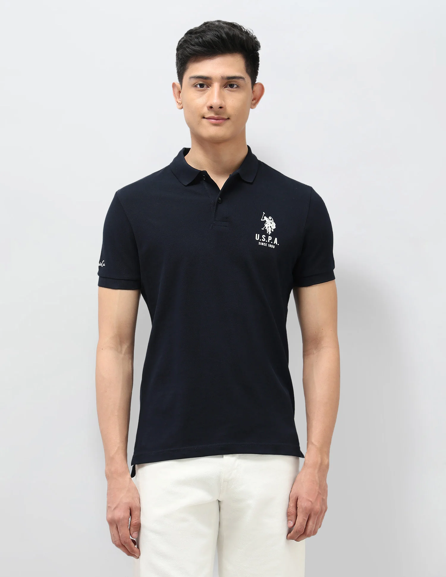 Pure Cotton Muscle Fit Polo Shirt - Image 6