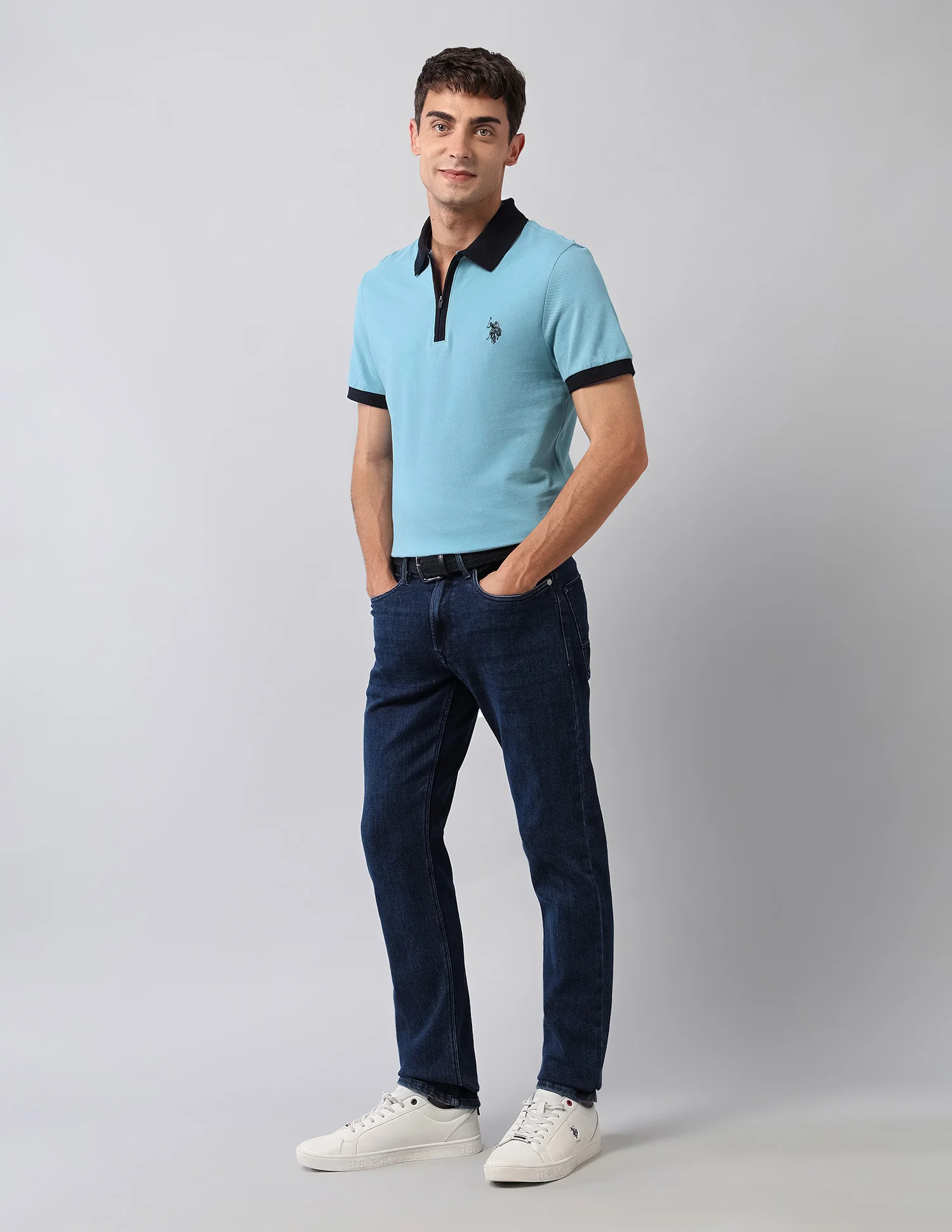 Pure Cotton Muscle Fit Polo Shirt - Image 3
