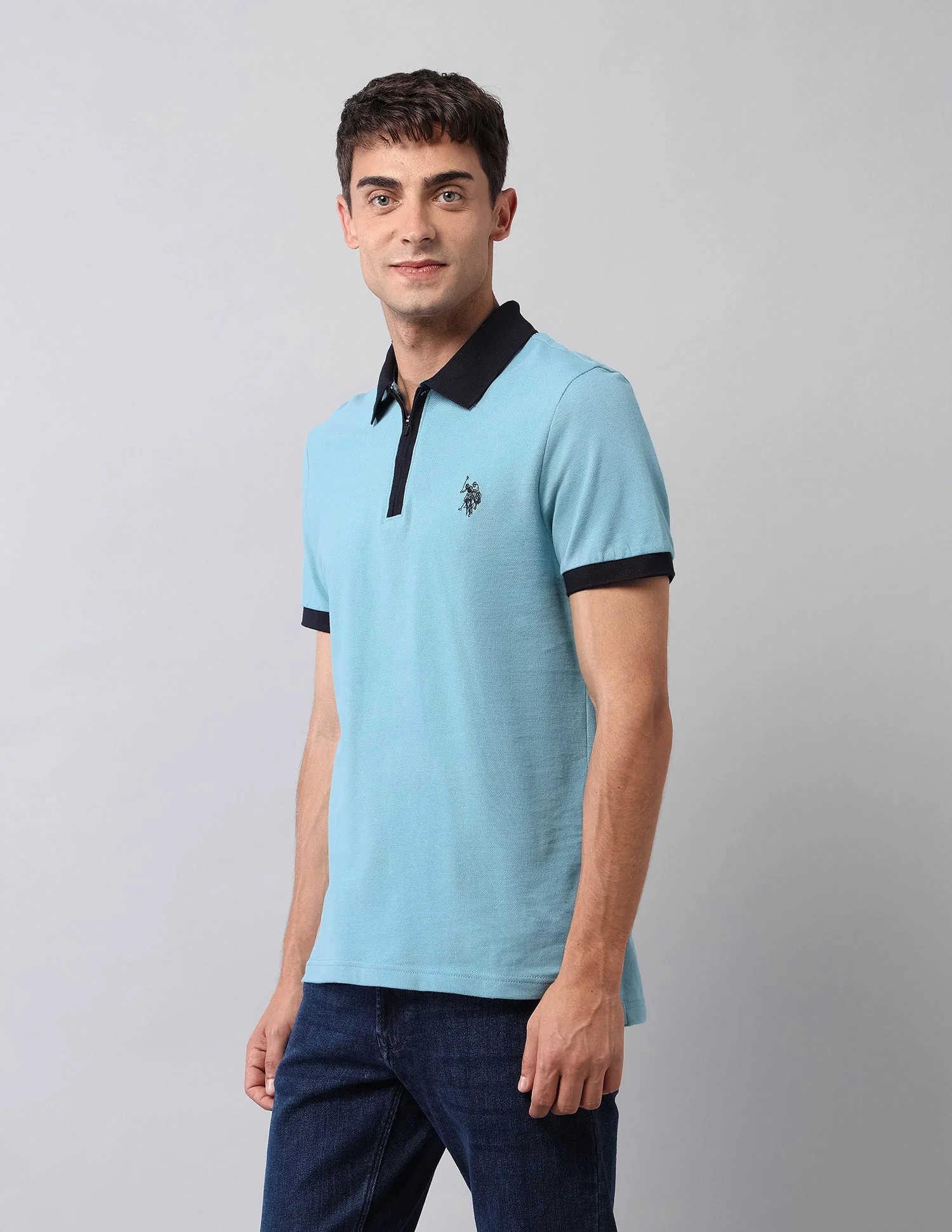 Pure Cotton Muscle Fit Polo Shirt - Image 4