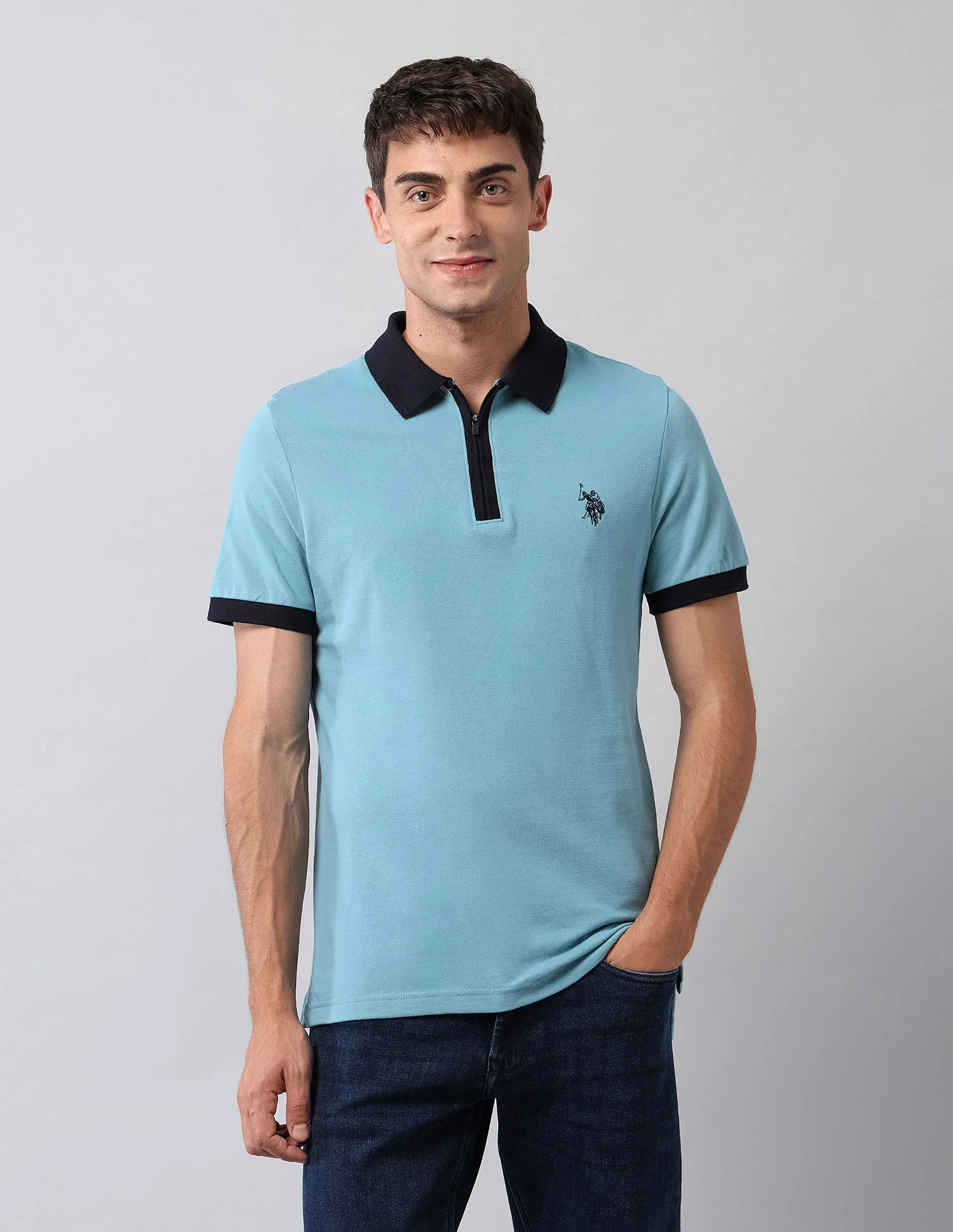 Pure Cotton Muscle Fit Polo Shirt - Image 6