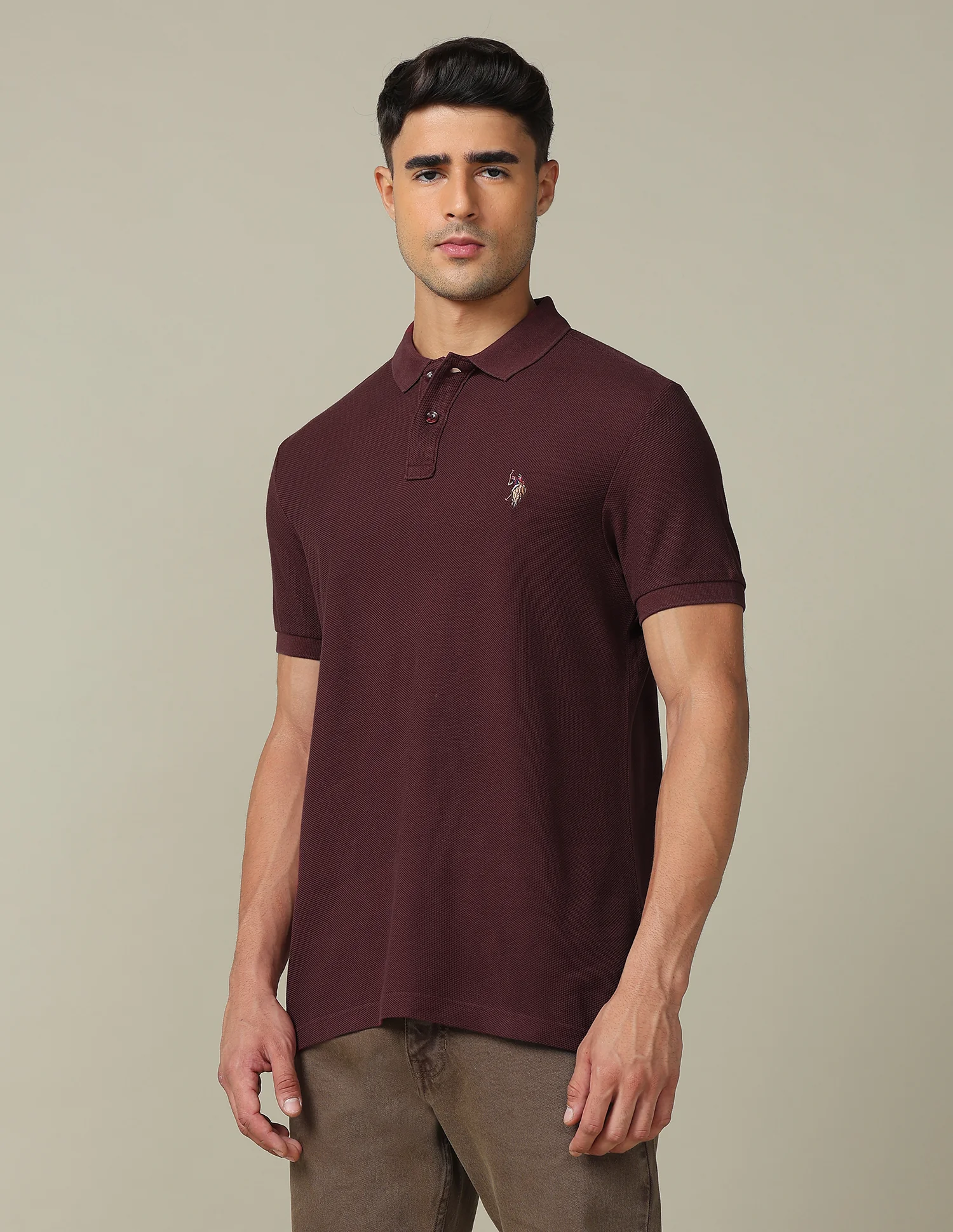 Pure Cotton Muscle Fit Polo Shirt - Image 4