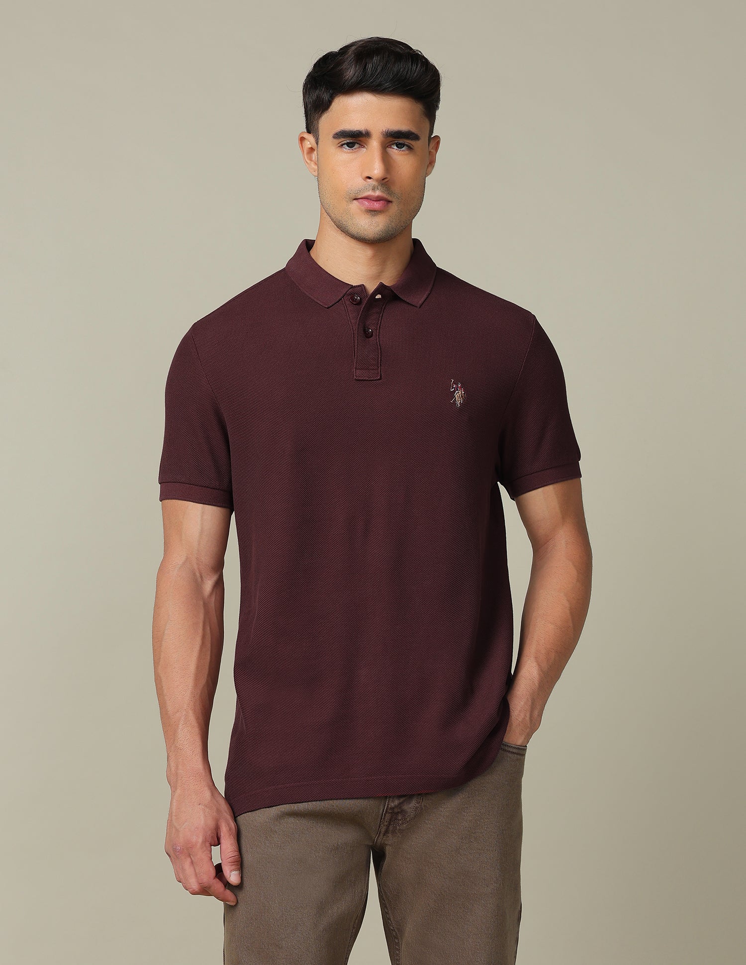 Pure Cotton Muscle Fit Polo Shirt - Image 6