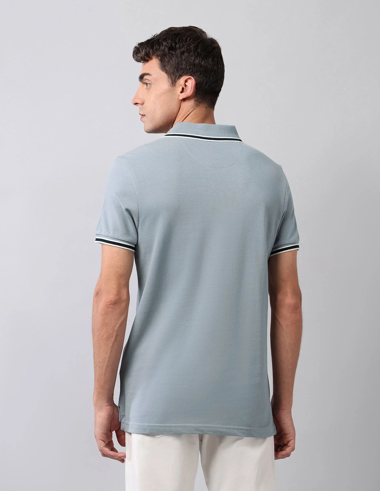 Pure Cotton Muscle Fit Polo Shirt - Image 5