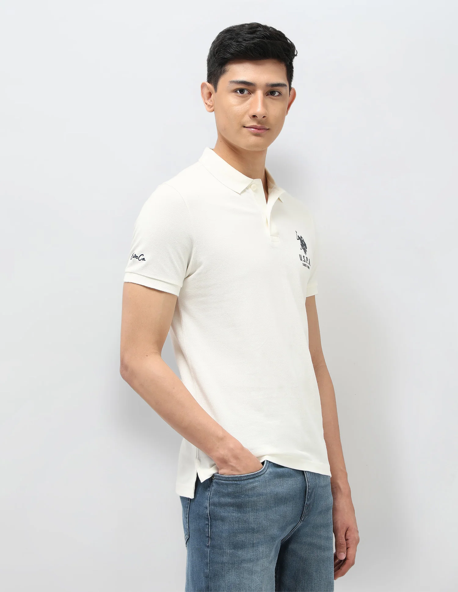 Pure Cotton Muscle Fit Polo Shirt - Image 4