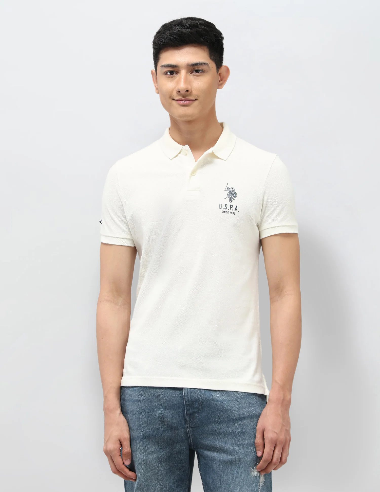 Pure Cotton Muscle Fit Polo Shirt - Image 6